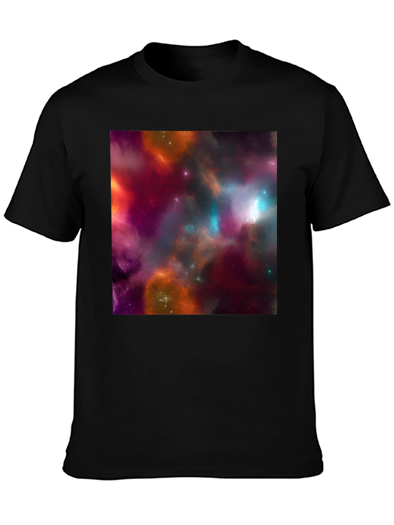 Galaxy Print Black T-Shirt - Bold Cosmic Style
