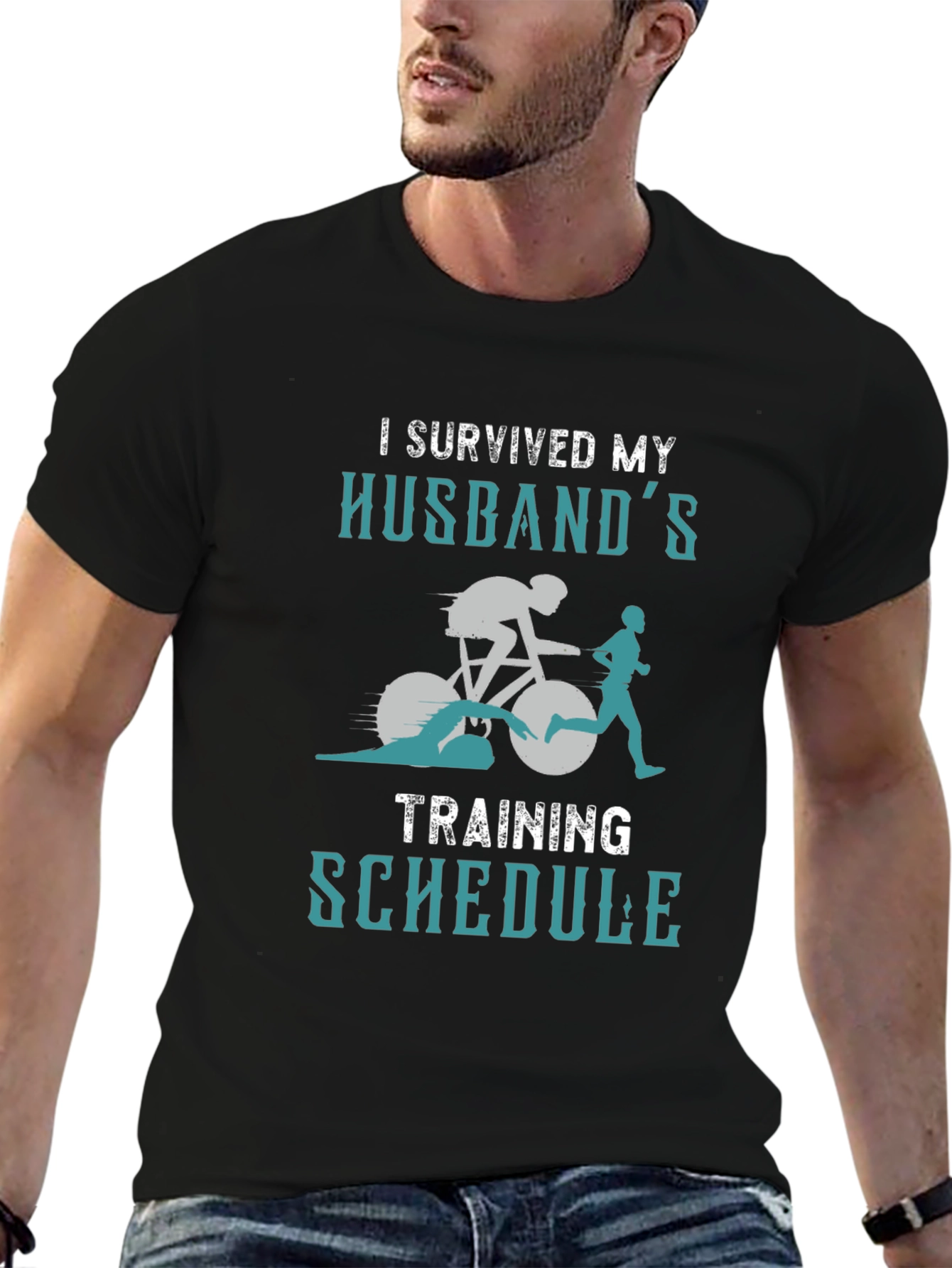 I Survived My Husbands Training Schedule T-Shirt
