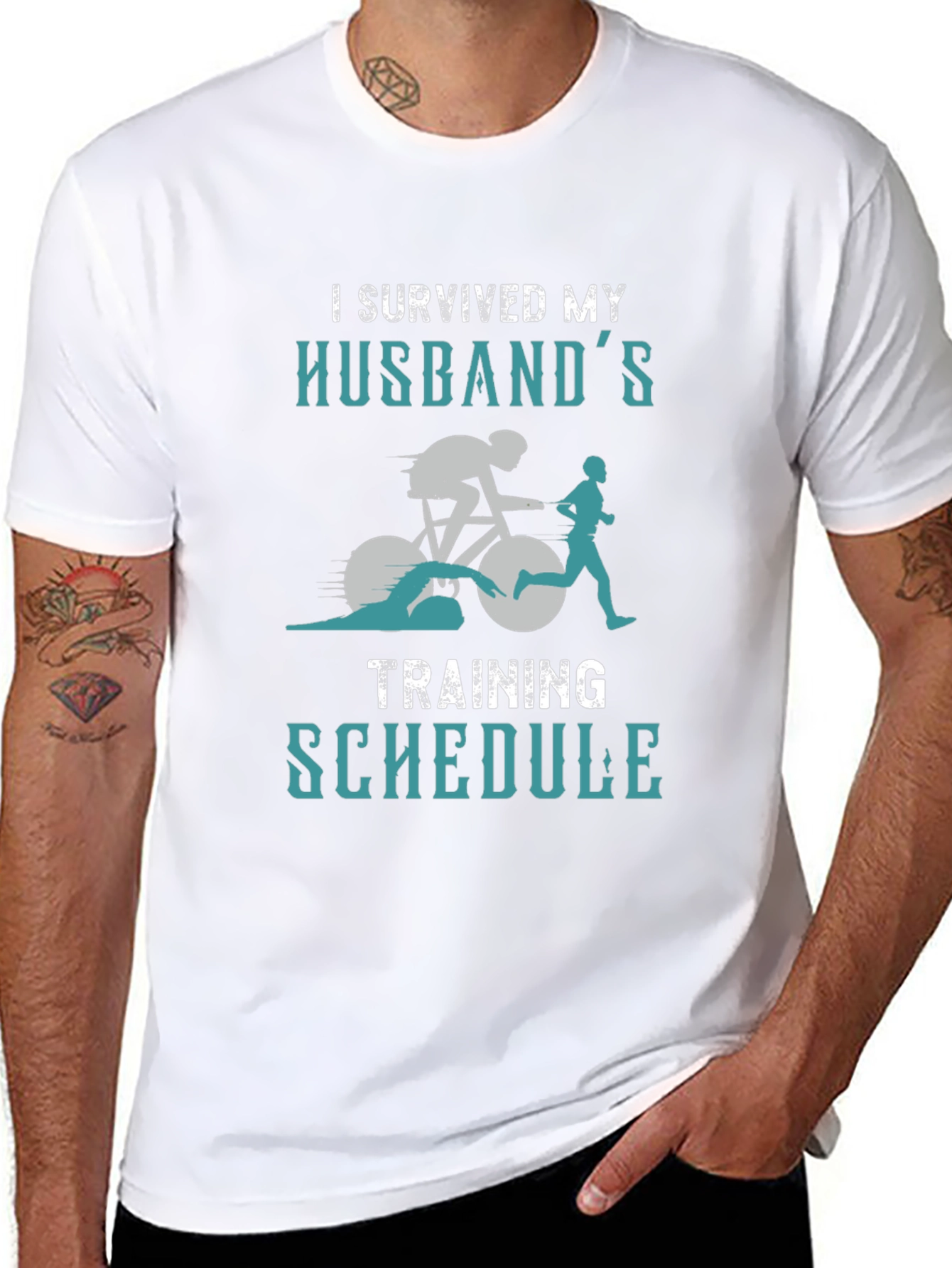 I Survived My Husbands Training Schedule T-Shirt