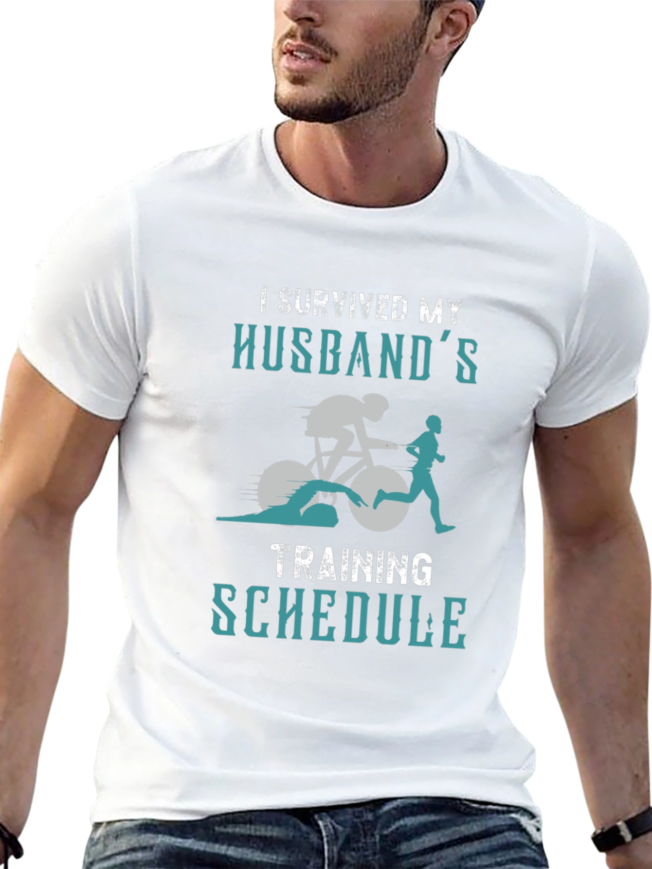 I Survived My Husbands Training Schedule T-Shirt