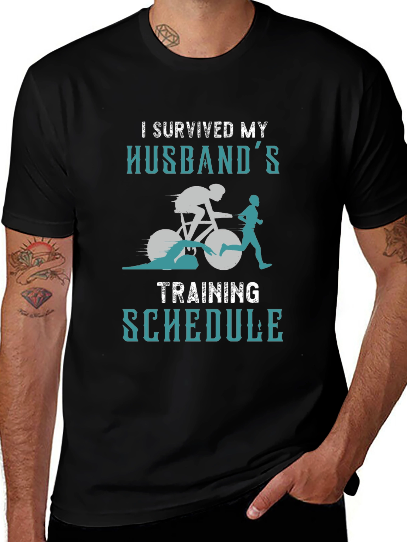 I Survived My Husbands Training Schedule T-Shirt