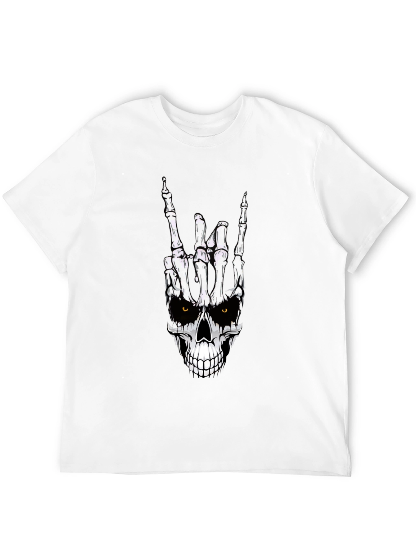 Rock On Skeleton Hand Graphic Tee