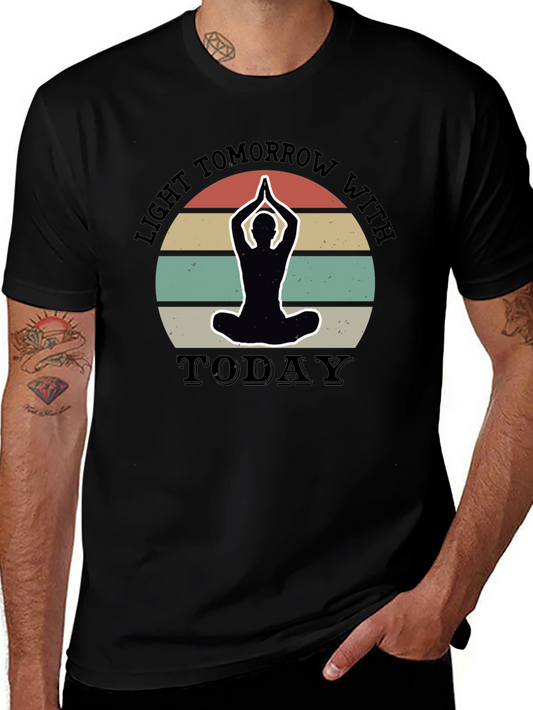Yoga Silhouette Graphic T-Shirt - Light Tomorrow With Today