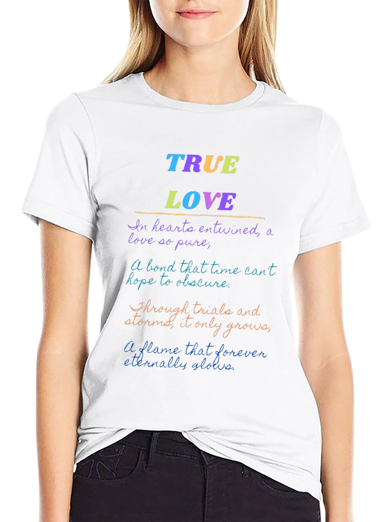 True Love Poem Graphic Tee - Soft Cotton Blend
