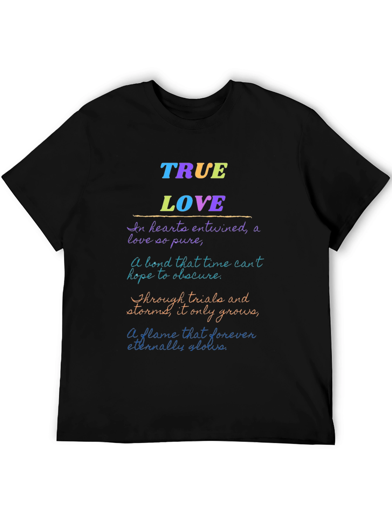 True Love Poem Graphic Tee - Soft Cotton Blend
