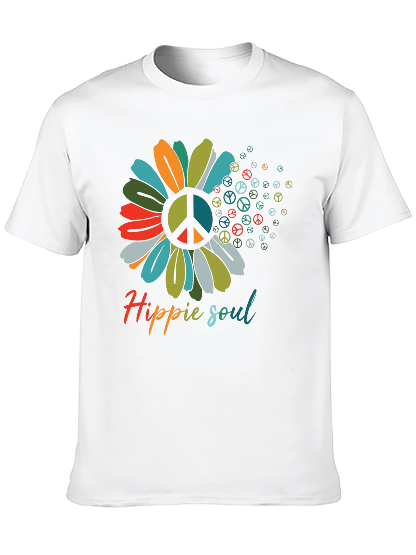 Hippie Soul Flower Peace Sign T-Shirt