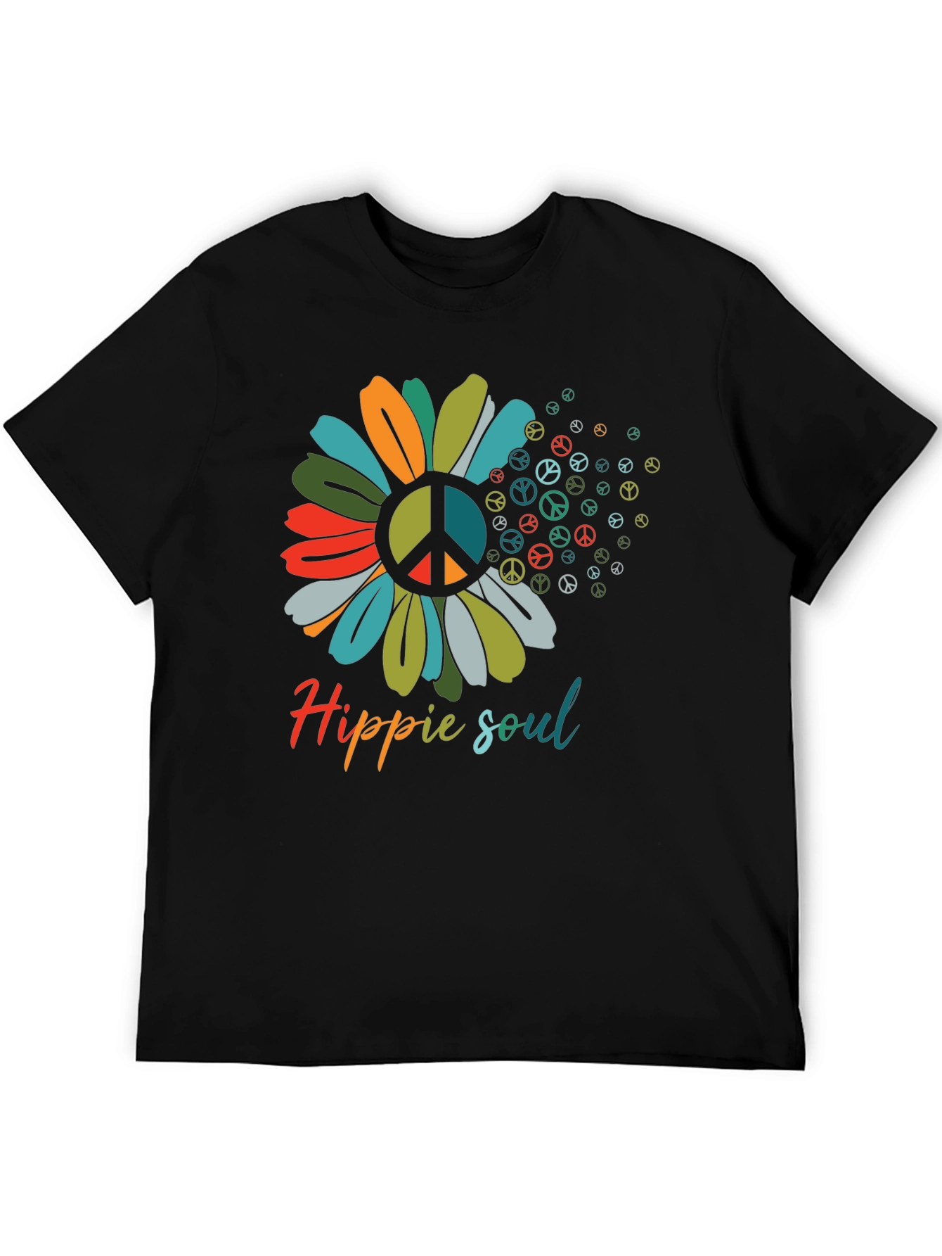 Hippie Soul Flower Peace Sign T-Shirt