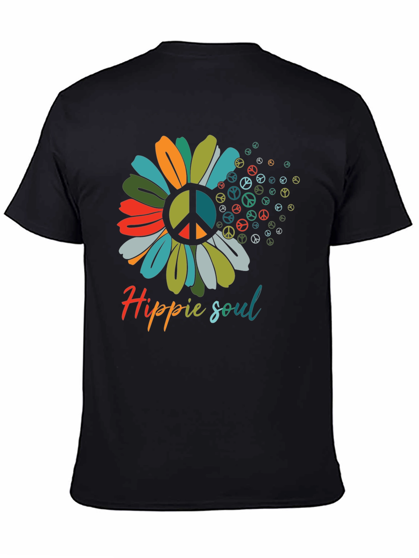 Hippie Soul Flower Peace Sign T-Shirt