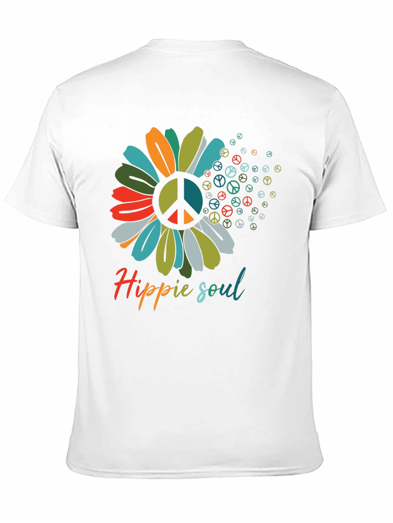 Hippie Soul Flower Peace Sign T-Shirt