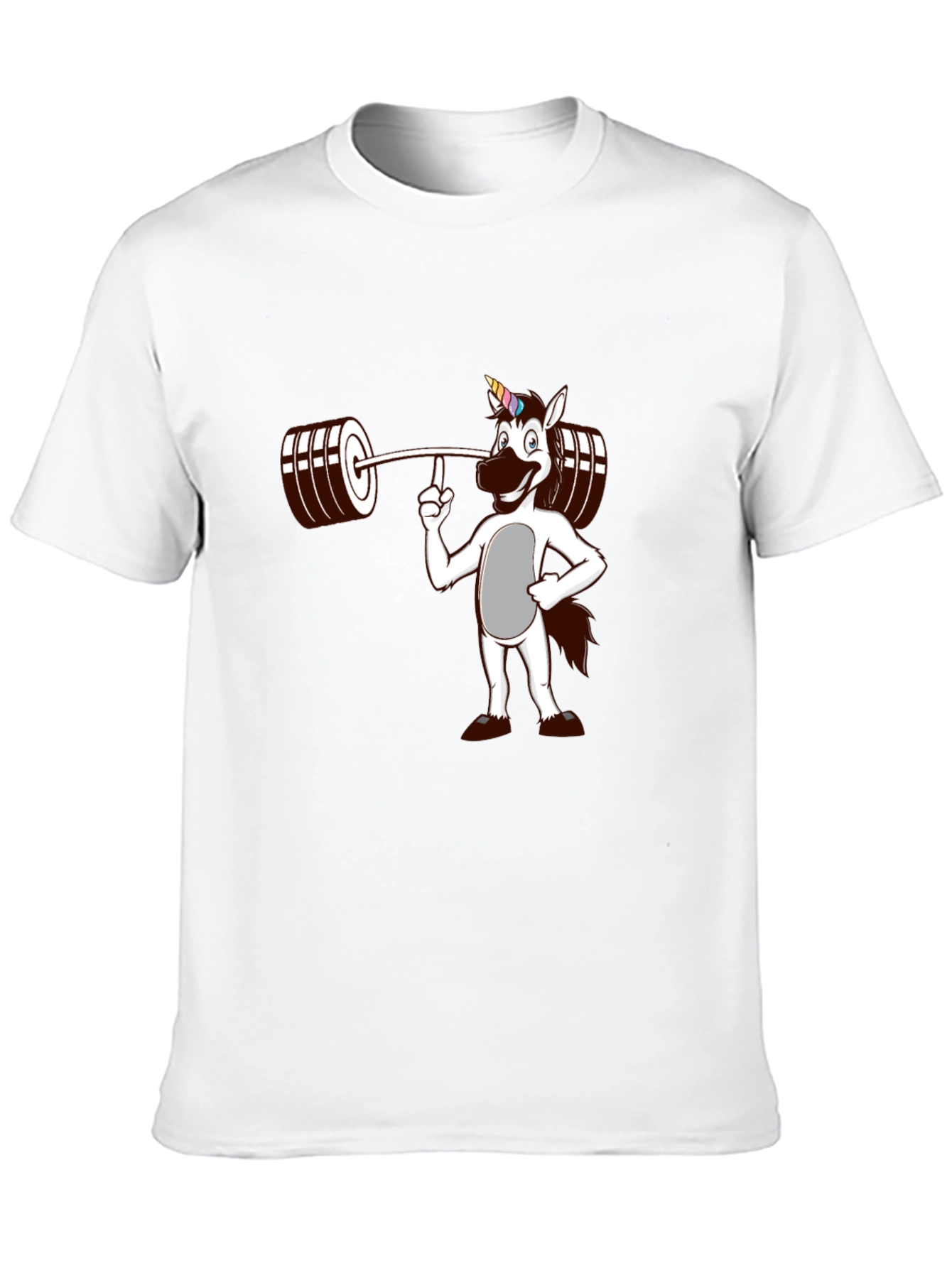 Unicorn Lifting Weights Graphic T-Shirt