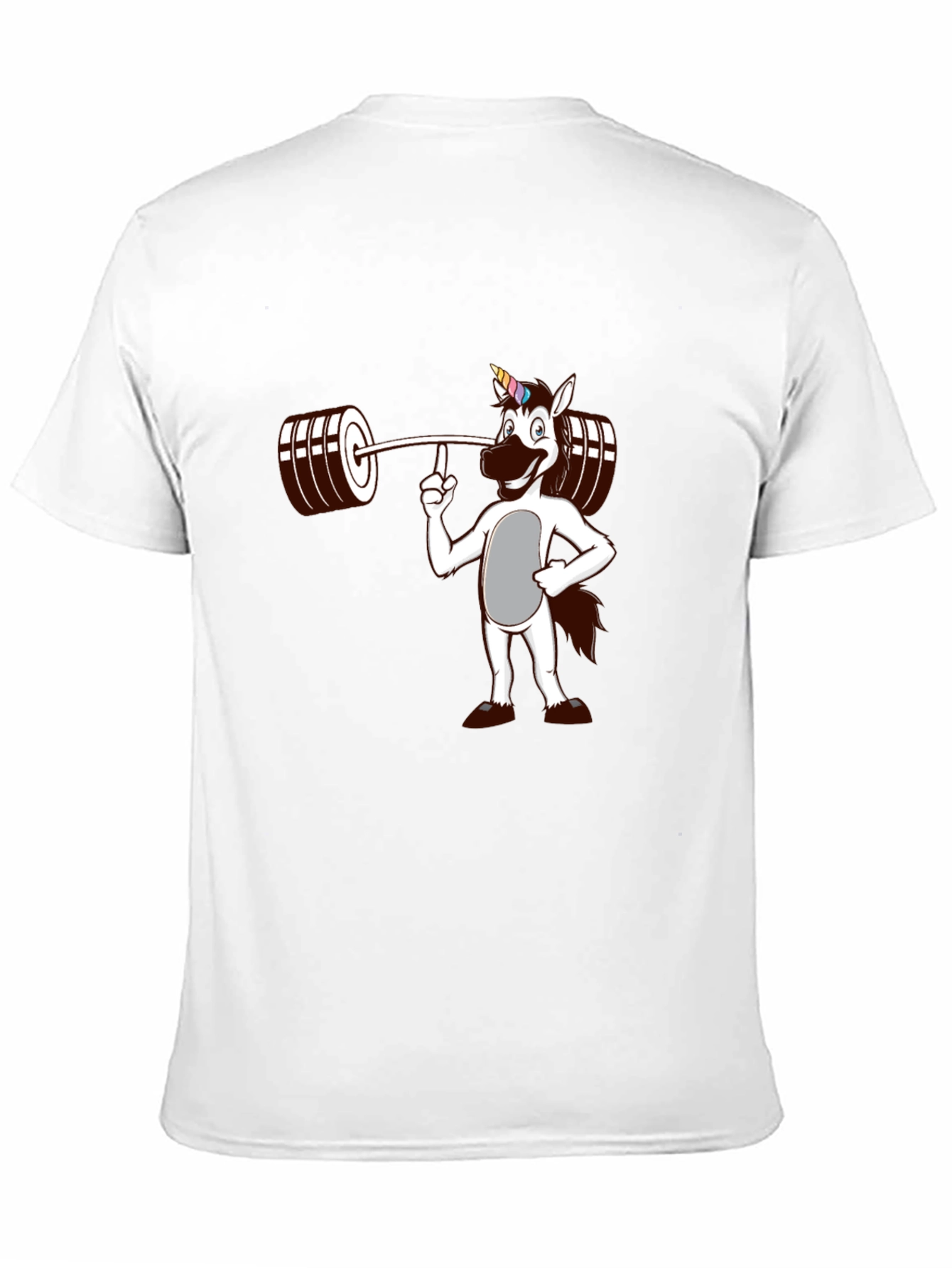 Unicorn Lifting Weights Graphic T-Shirt