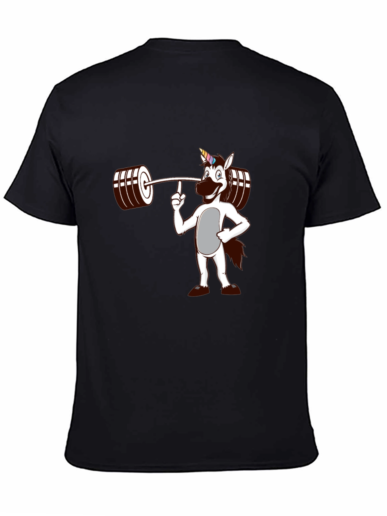 Unicorn Lifting Weights Graphic T-Shirt