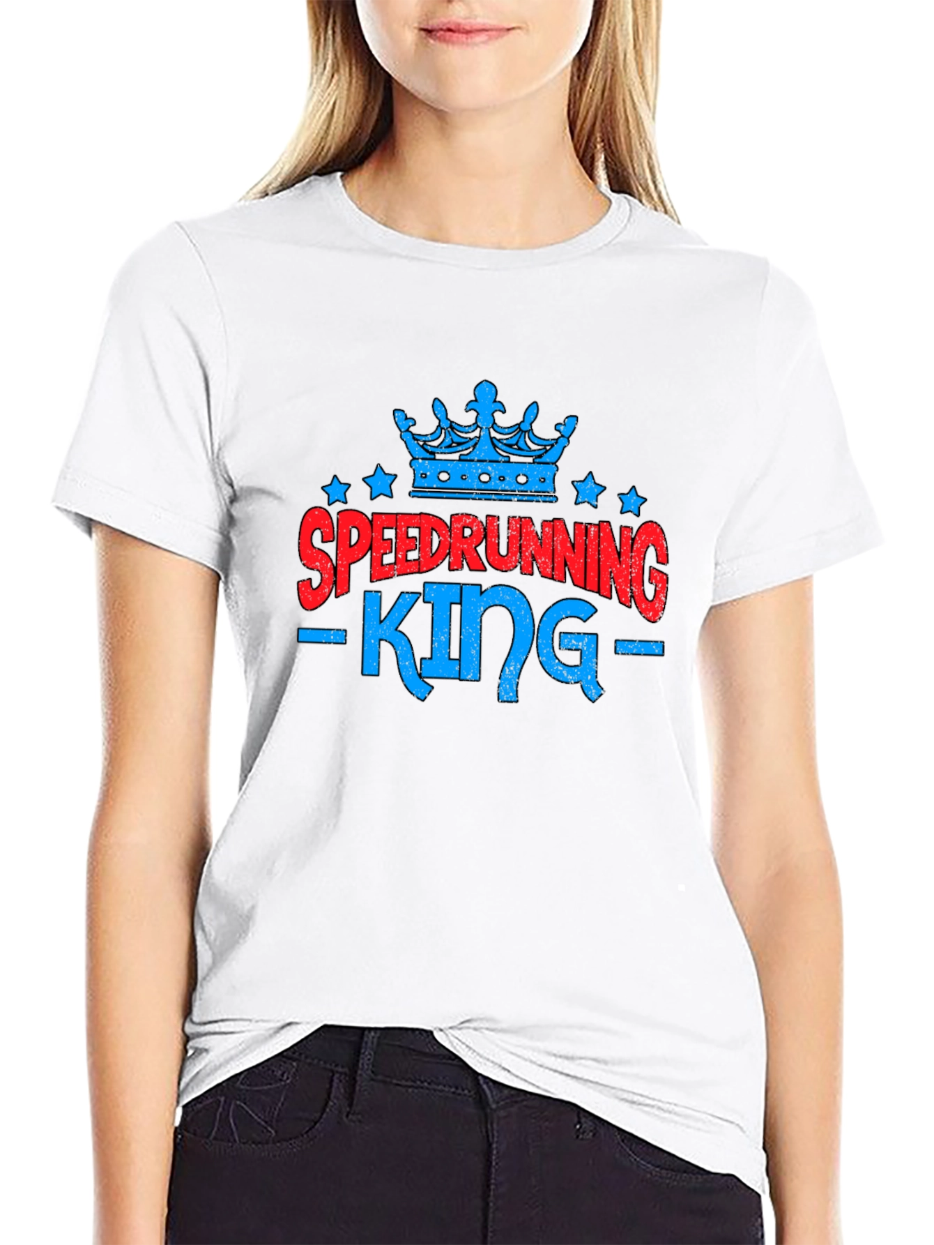 Speedrunning King Graphic Tee - Gamer Shirt