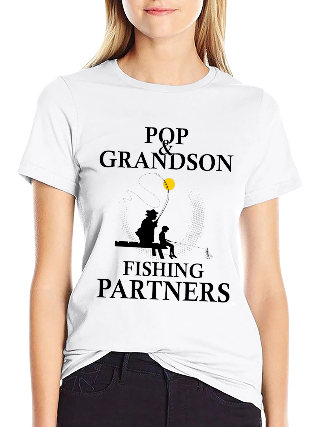 Pop & Grandson Fishing Partners Black T-Shirt