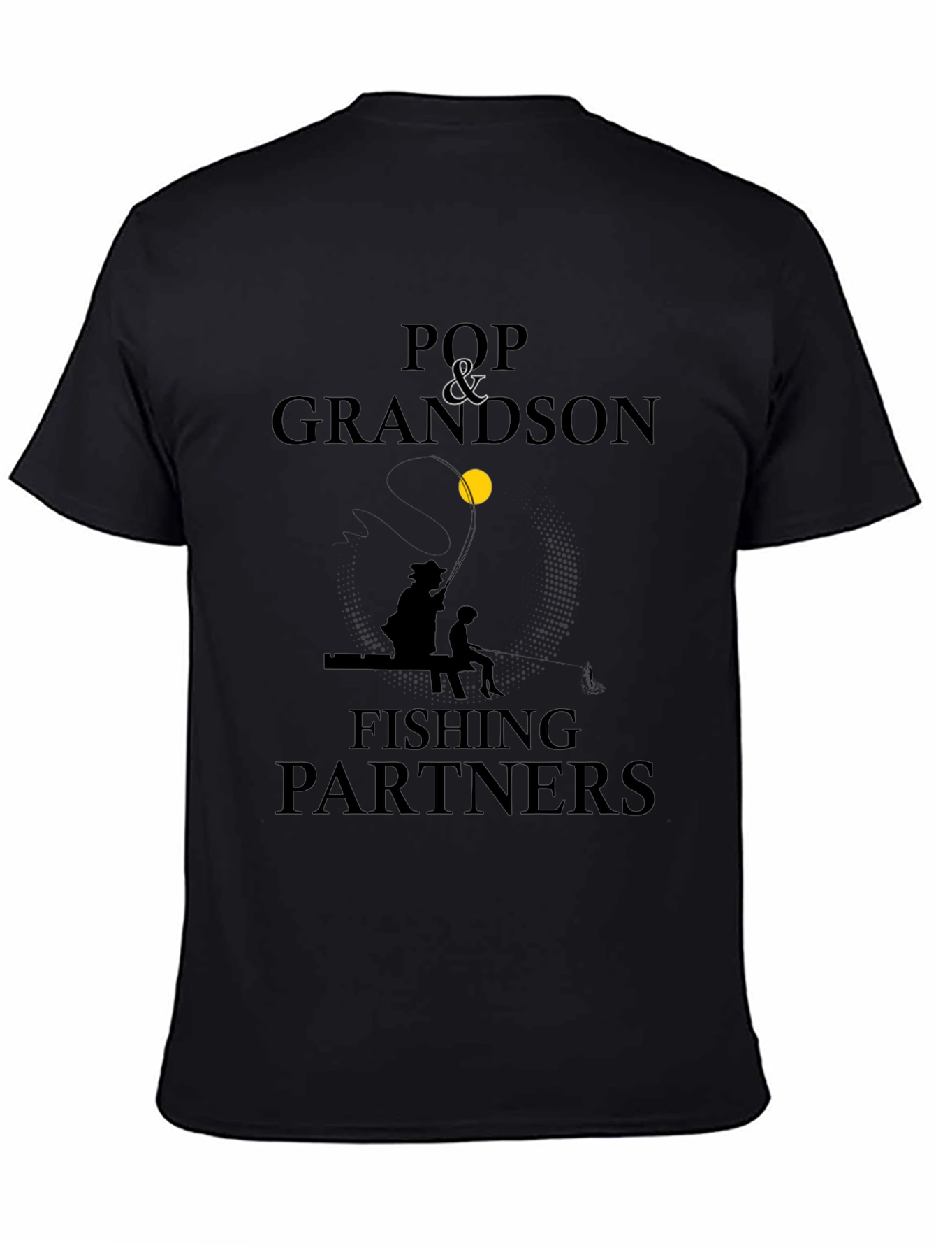 Pop & Grandson Fishing Partners Black T-Shirt