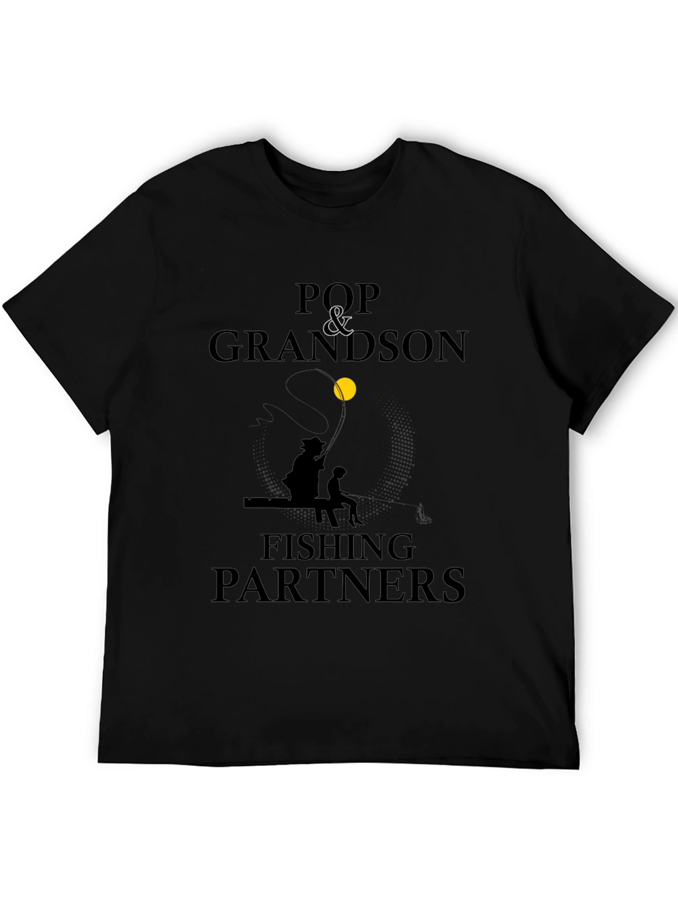 Pop & Grandson Fishing Partners Black T-Shirt