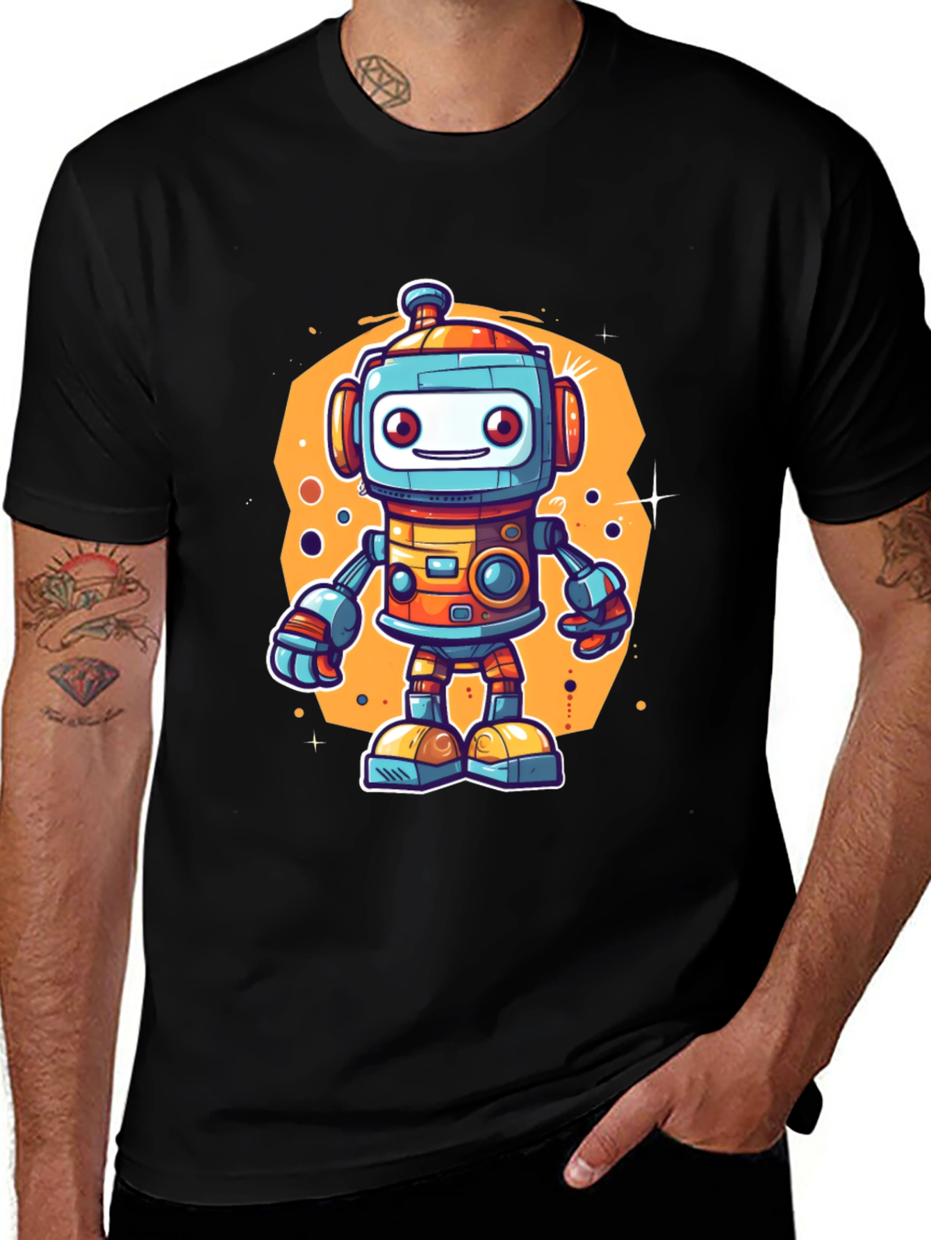 Robot Graphic Tee - Fun and Futuristic Style