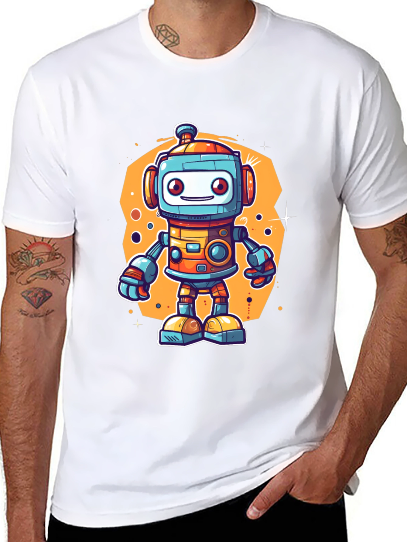 Robot Graphic Tee - Fun and Futuristic Style