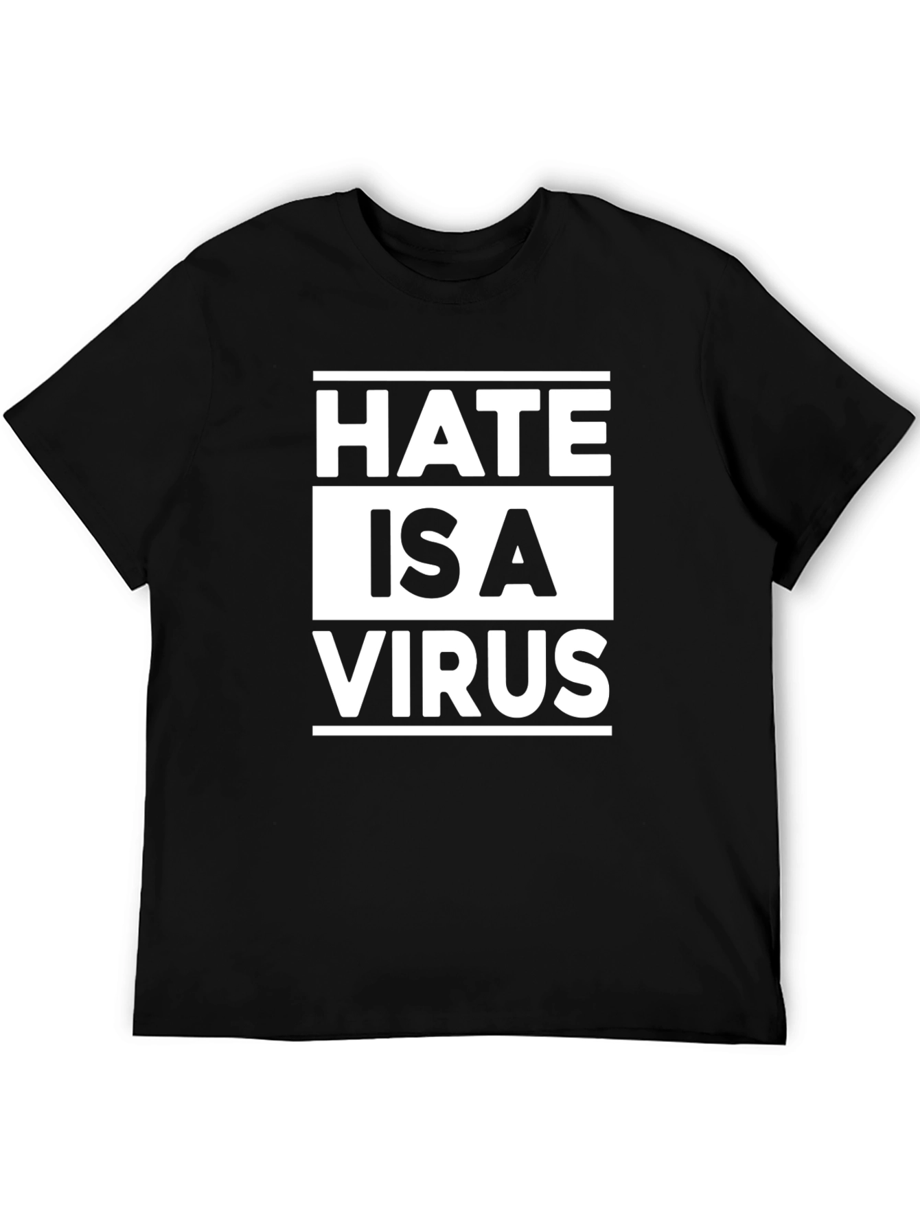 Hate Is A Virus Black T-Shirt