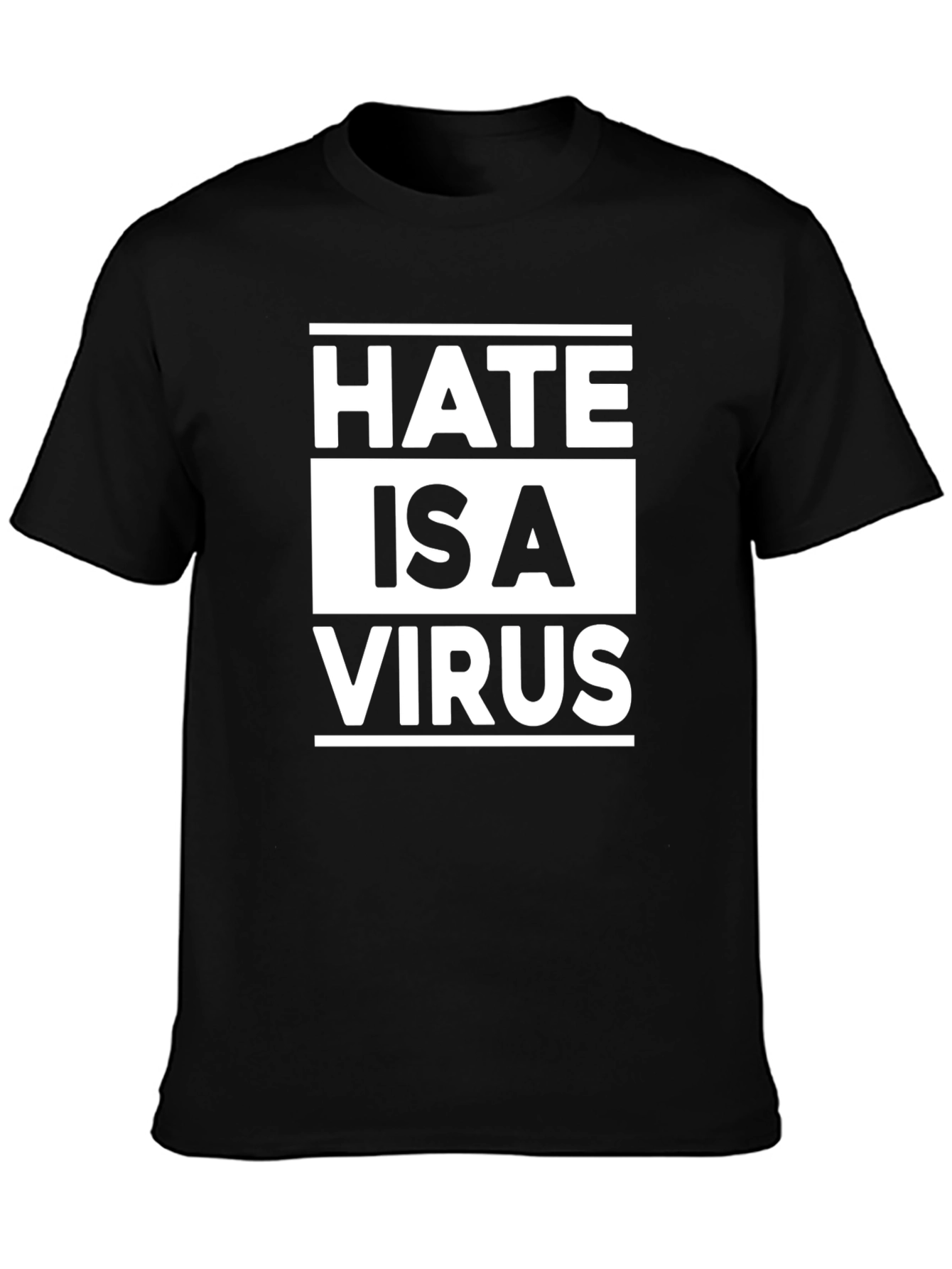 Hate Is A Virus Black T-Shirt