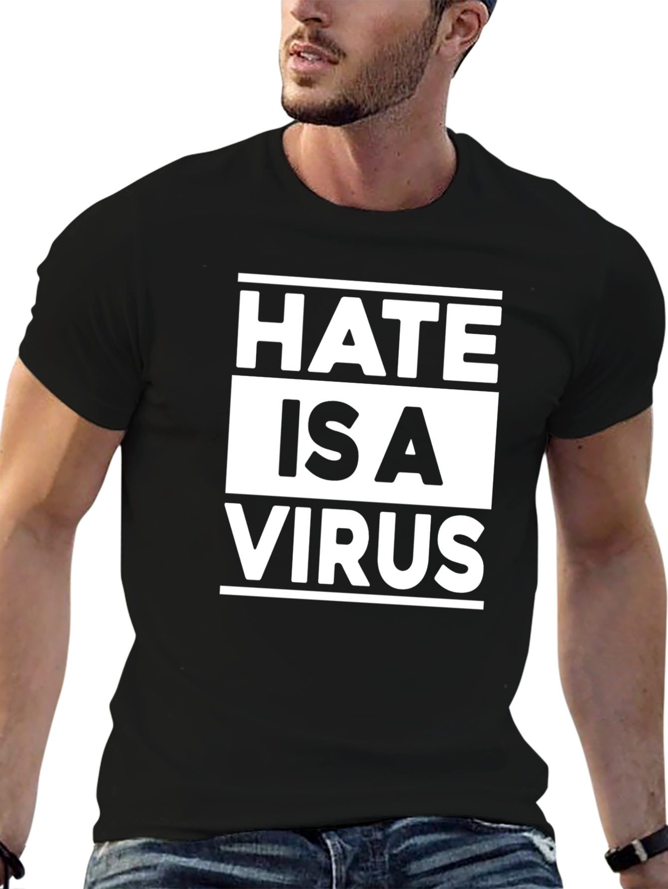 Hate Is A Virus Black T-Shirt