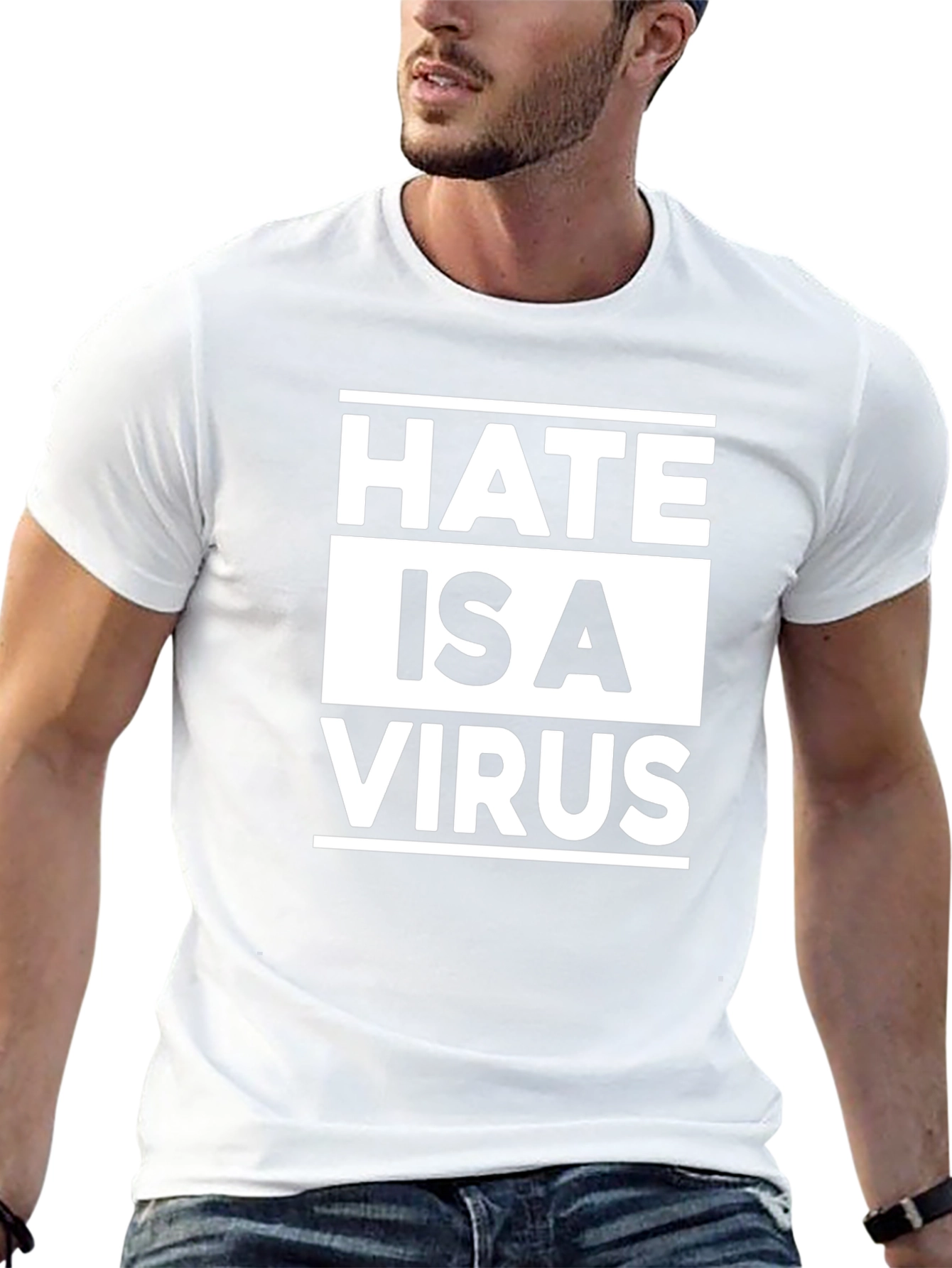 Hate Is A Virus Black T-Shirt