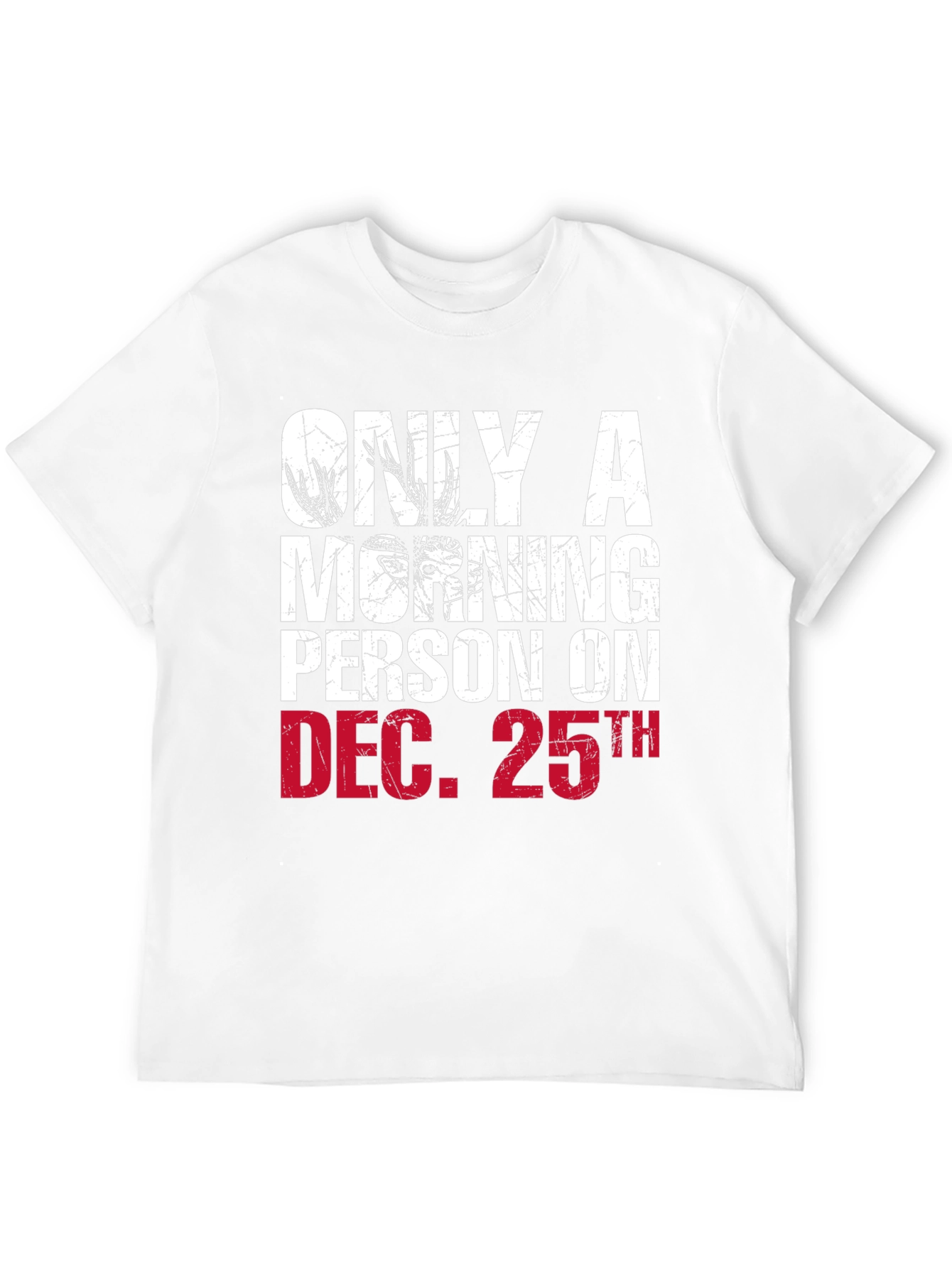 Funny Christmas Morning Person Deer T-Shirt