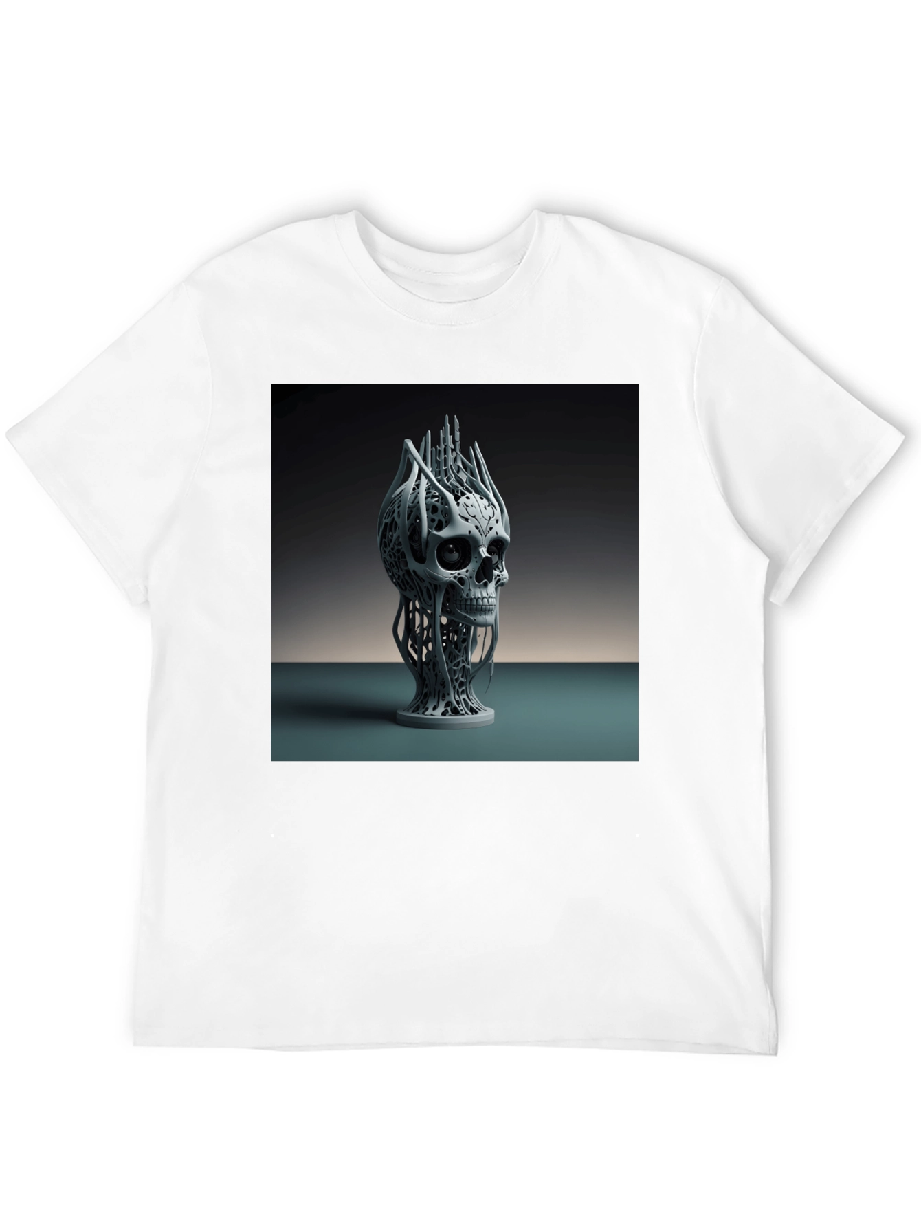 Abstract Skull Graphic Tee - Modern Art Design