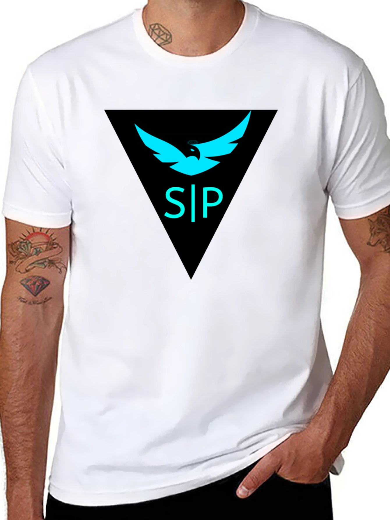 S|P Bird Logo Graphic Tee - Mens Black T-Shirt