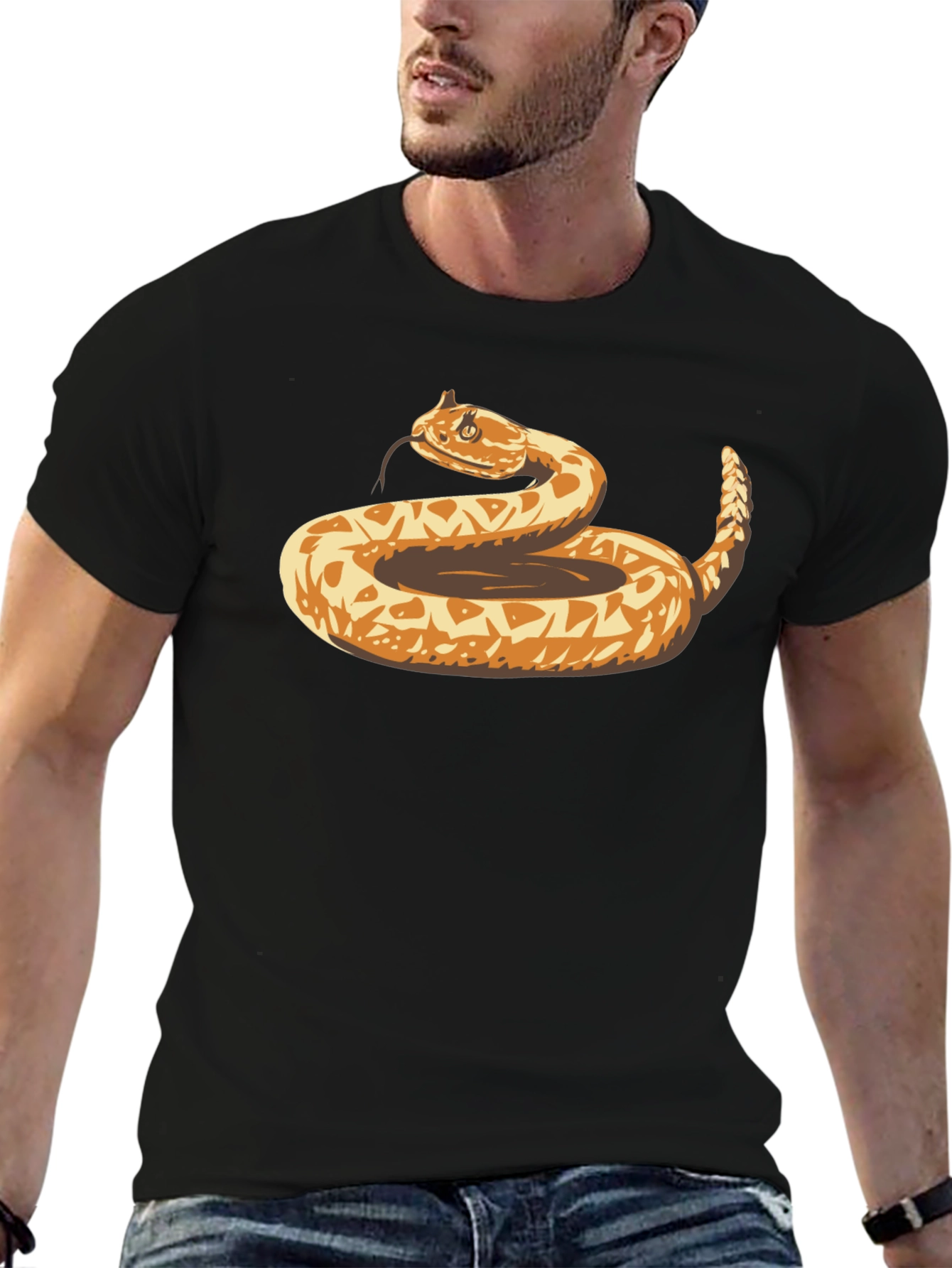 Snake Graphic Black T-Shirt