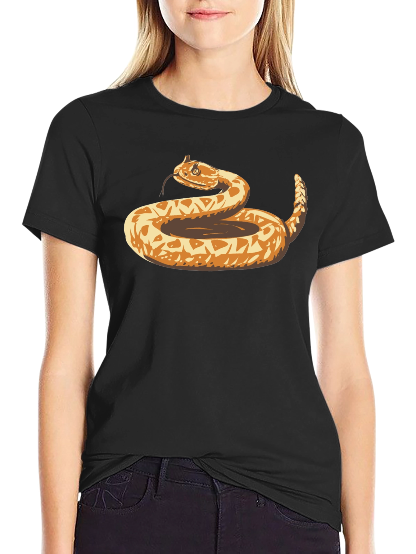 Snake Graphic Black T-Shirt