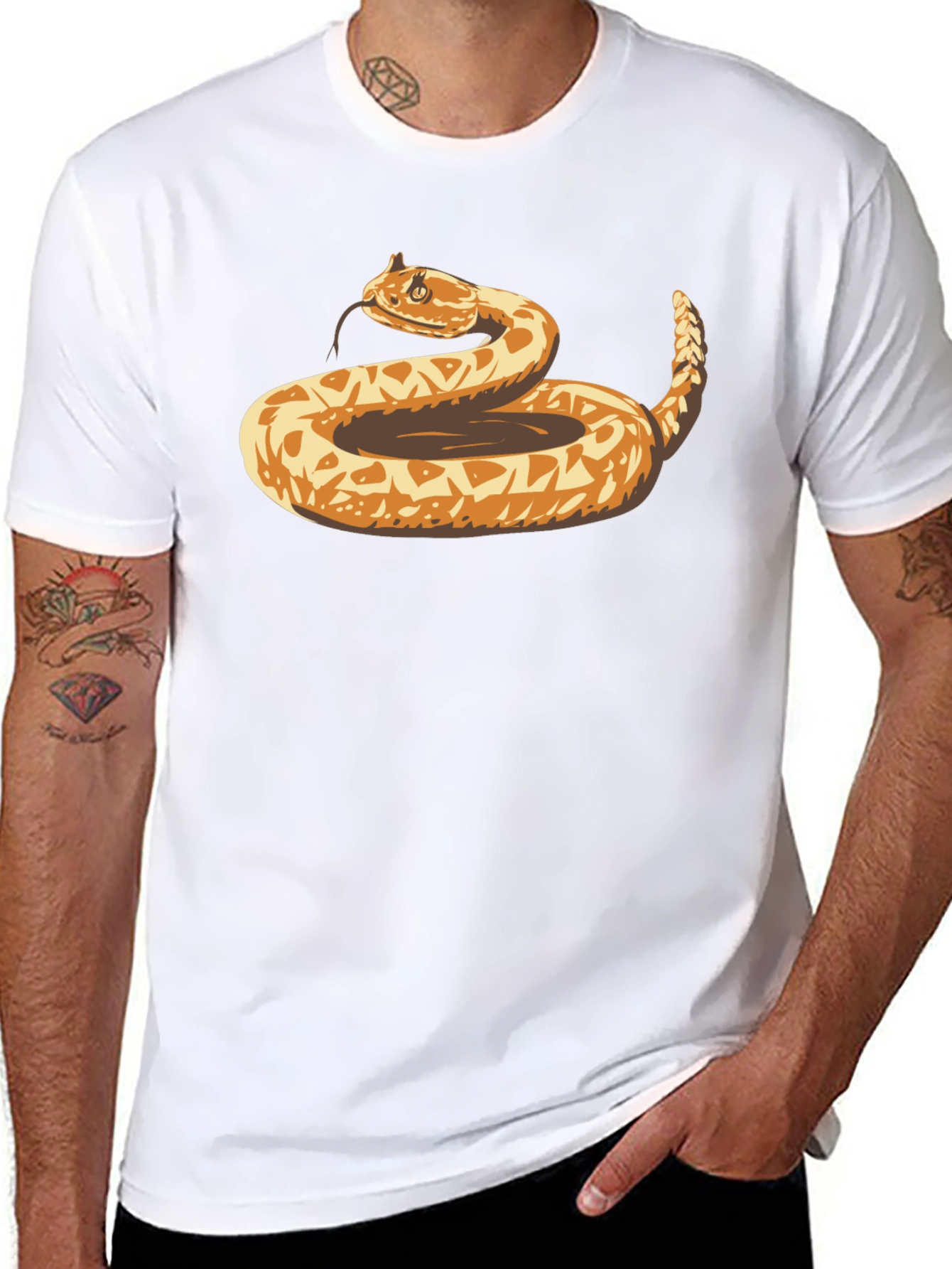Snake Graphic Black T-Shirt