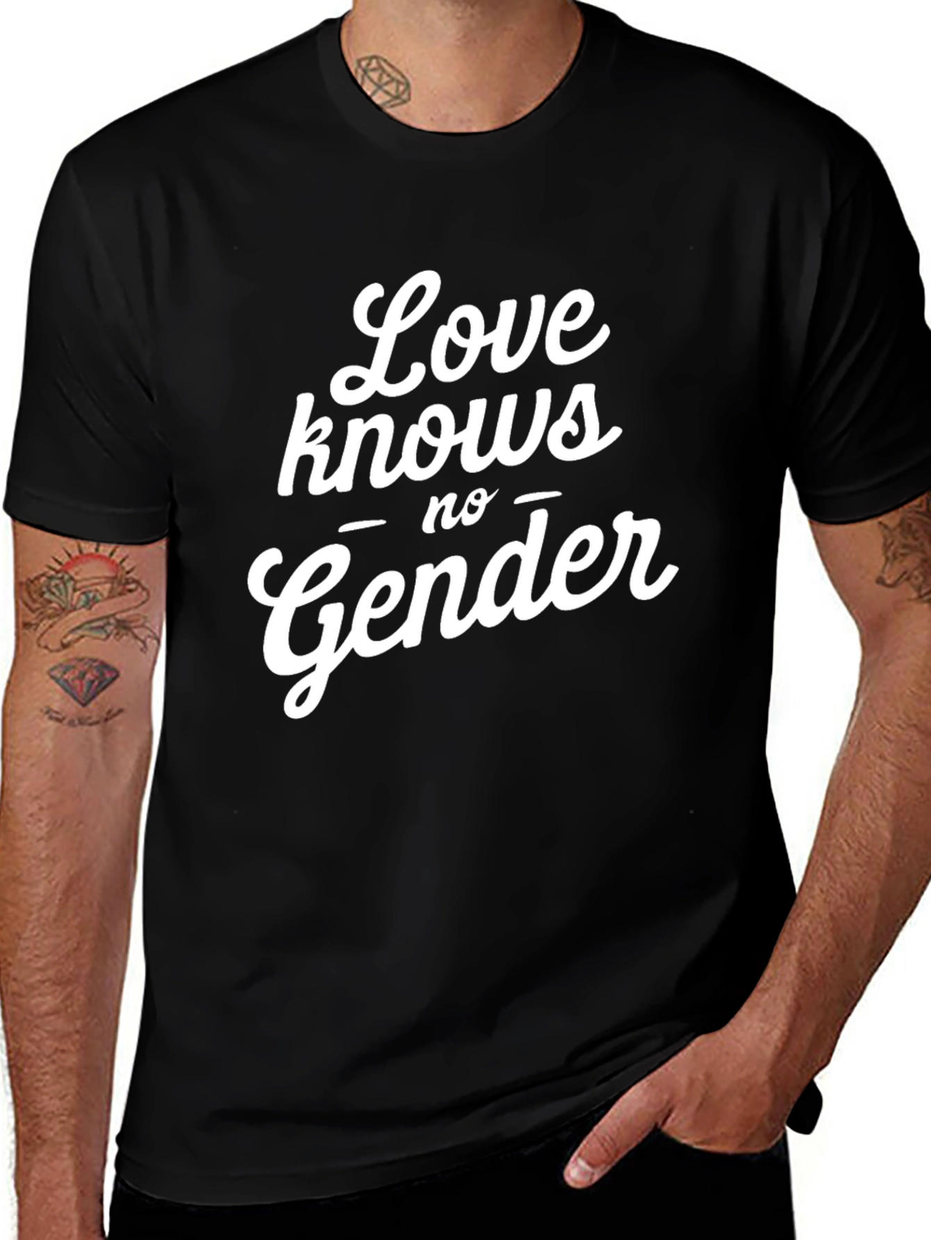 Love Knows No Gender Black T-Shirt