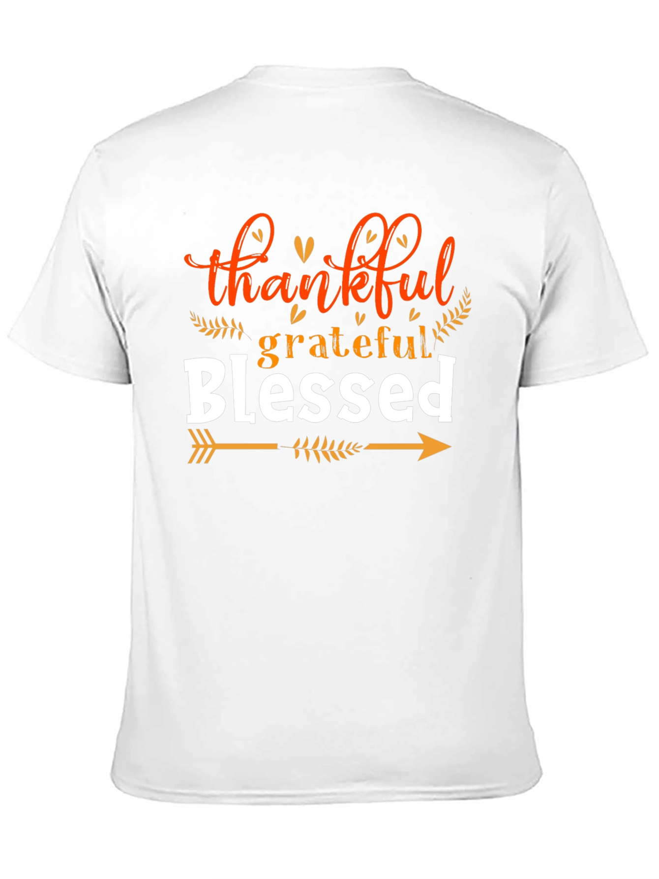 Thankful Grateful Blessed T-Shirt - Fall Thanksgiving Tee