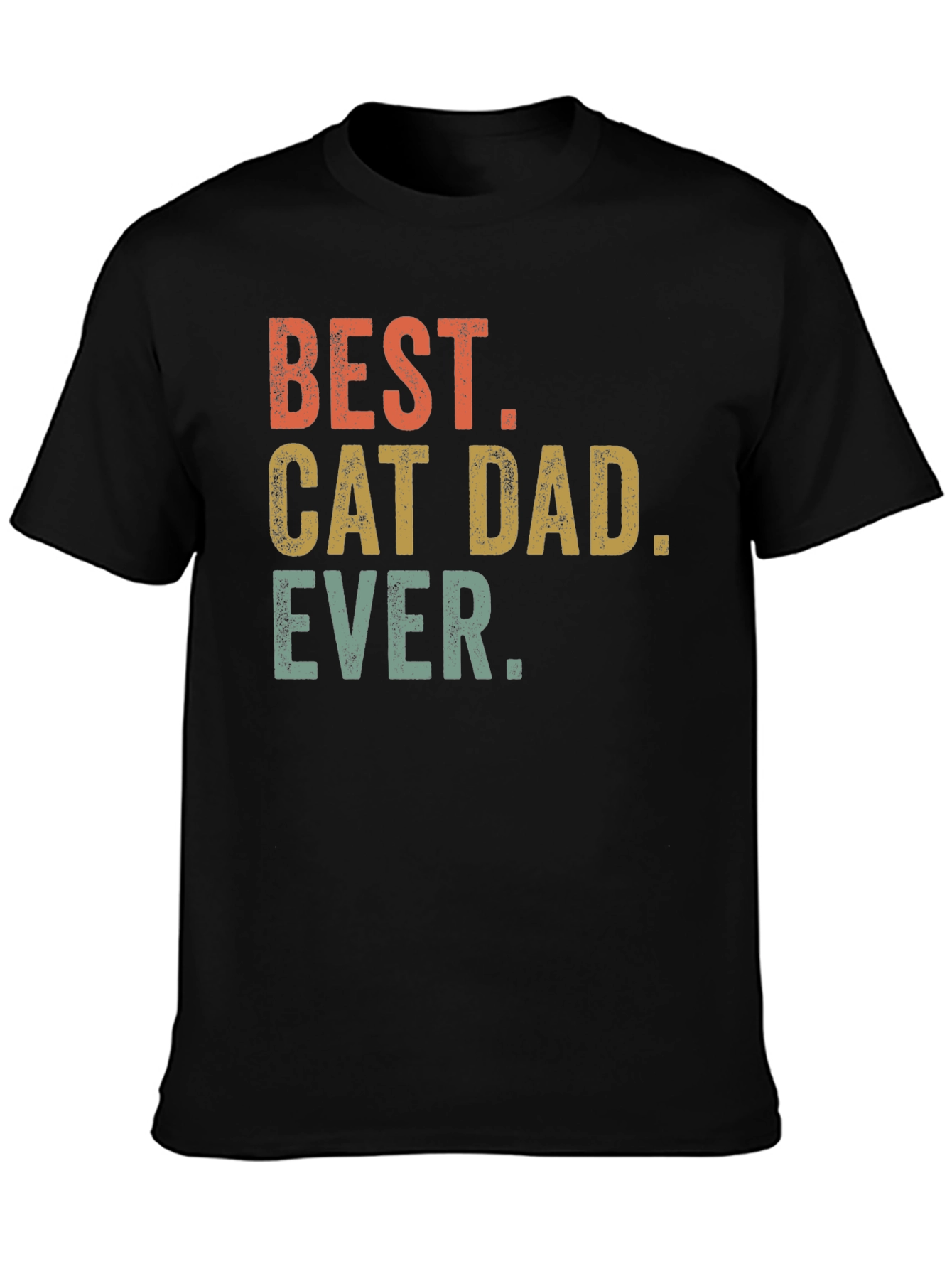 Best Cat Dad Ever T-Shirt - Black Graphic Tee