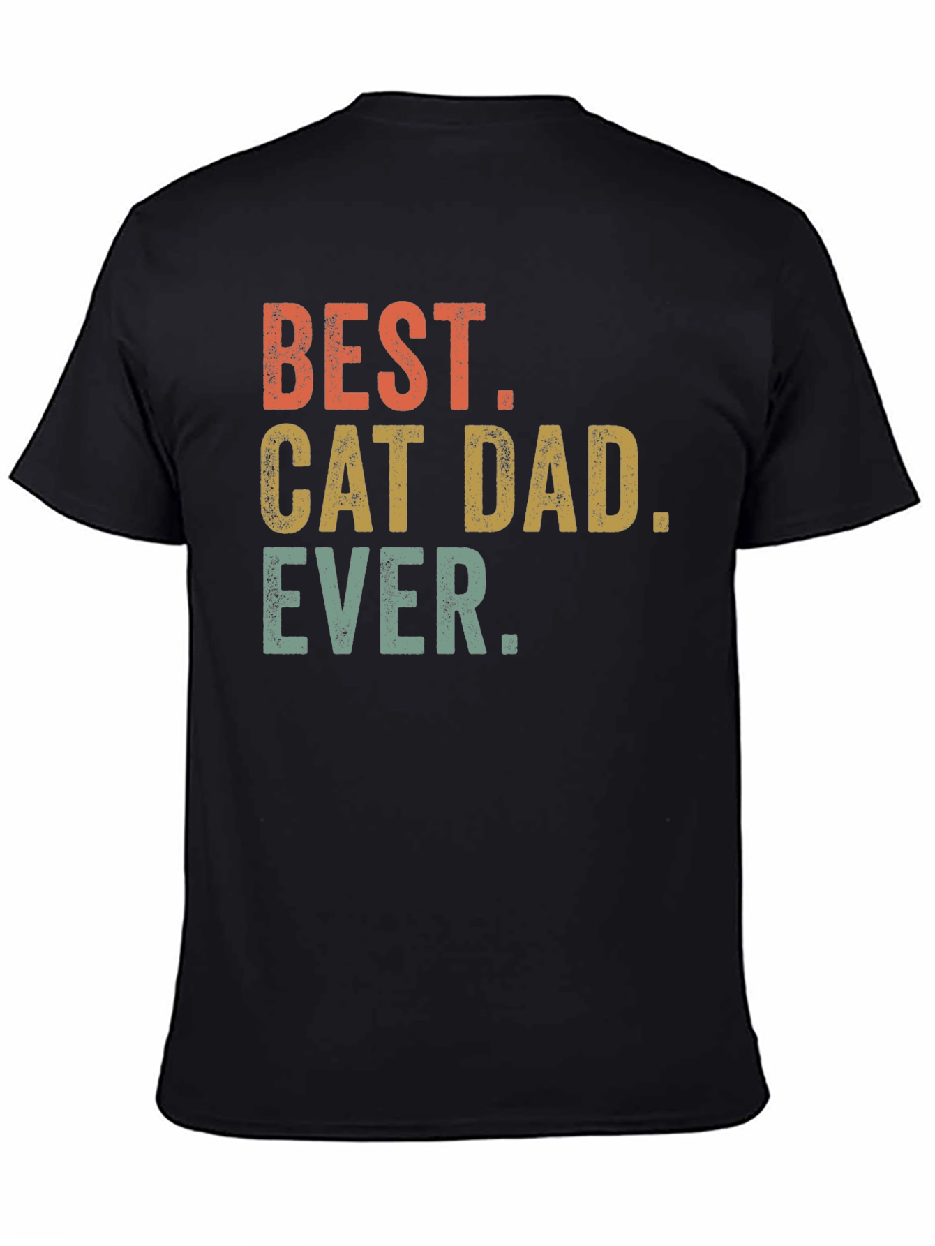 Best Cat Dad Ever T-Shirt - Black Graphic Tee