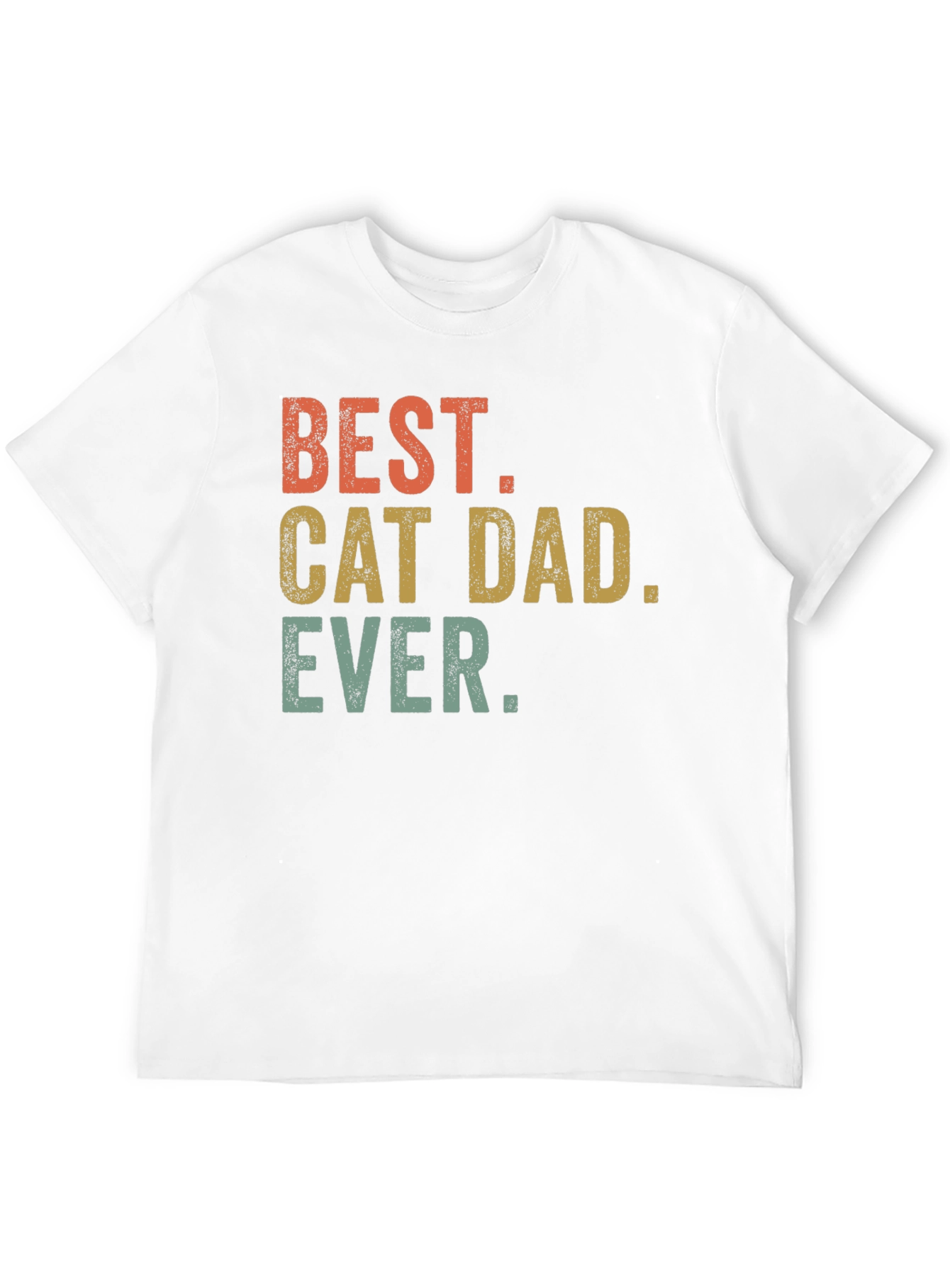 Best Cat Dad Ever T-Shirt - Black Graphic Tee