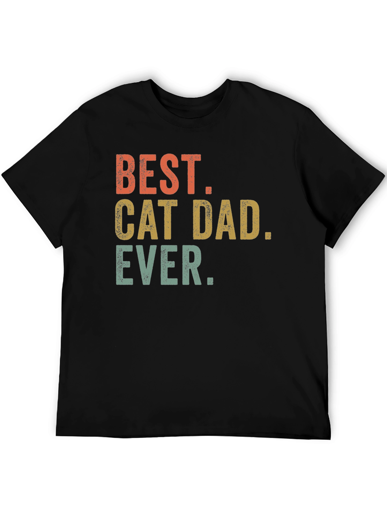 Best Cat Dad Ever T-Shirt - Black Graphic Tee
