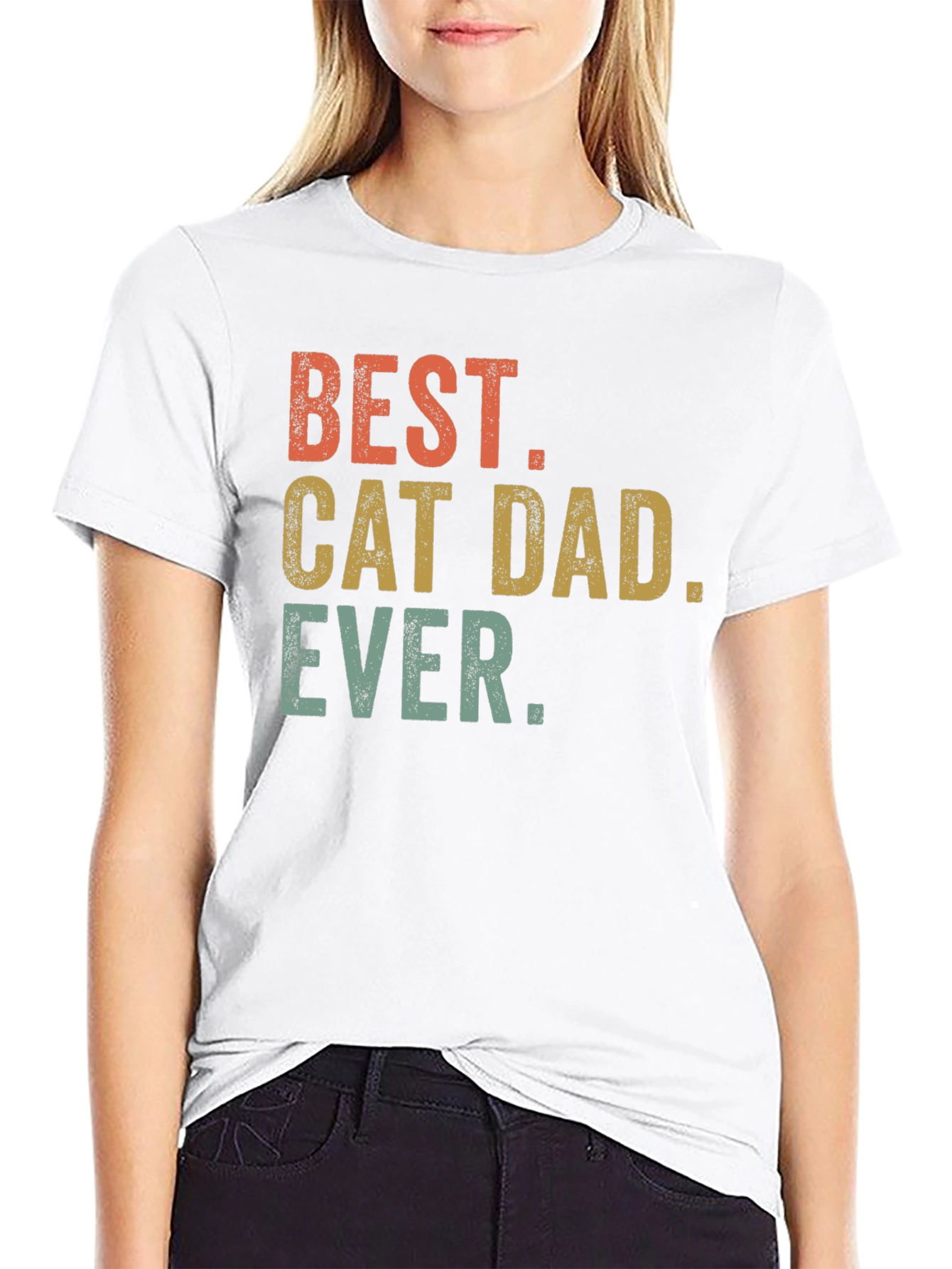 Best Cat Dad Ever T-Shirt - Black Graphic Tee