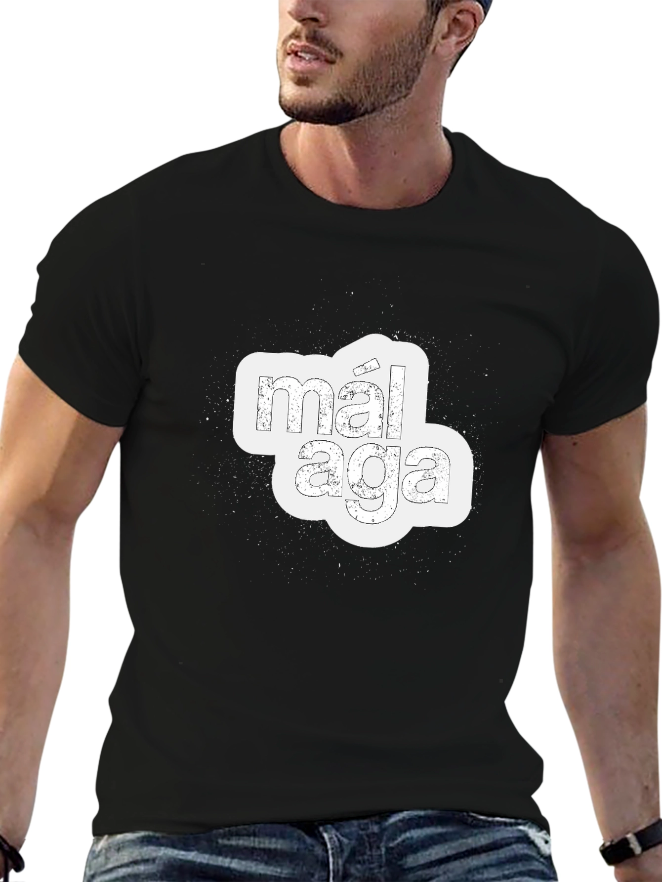 Malaga Graphic Tee - Distressed Print