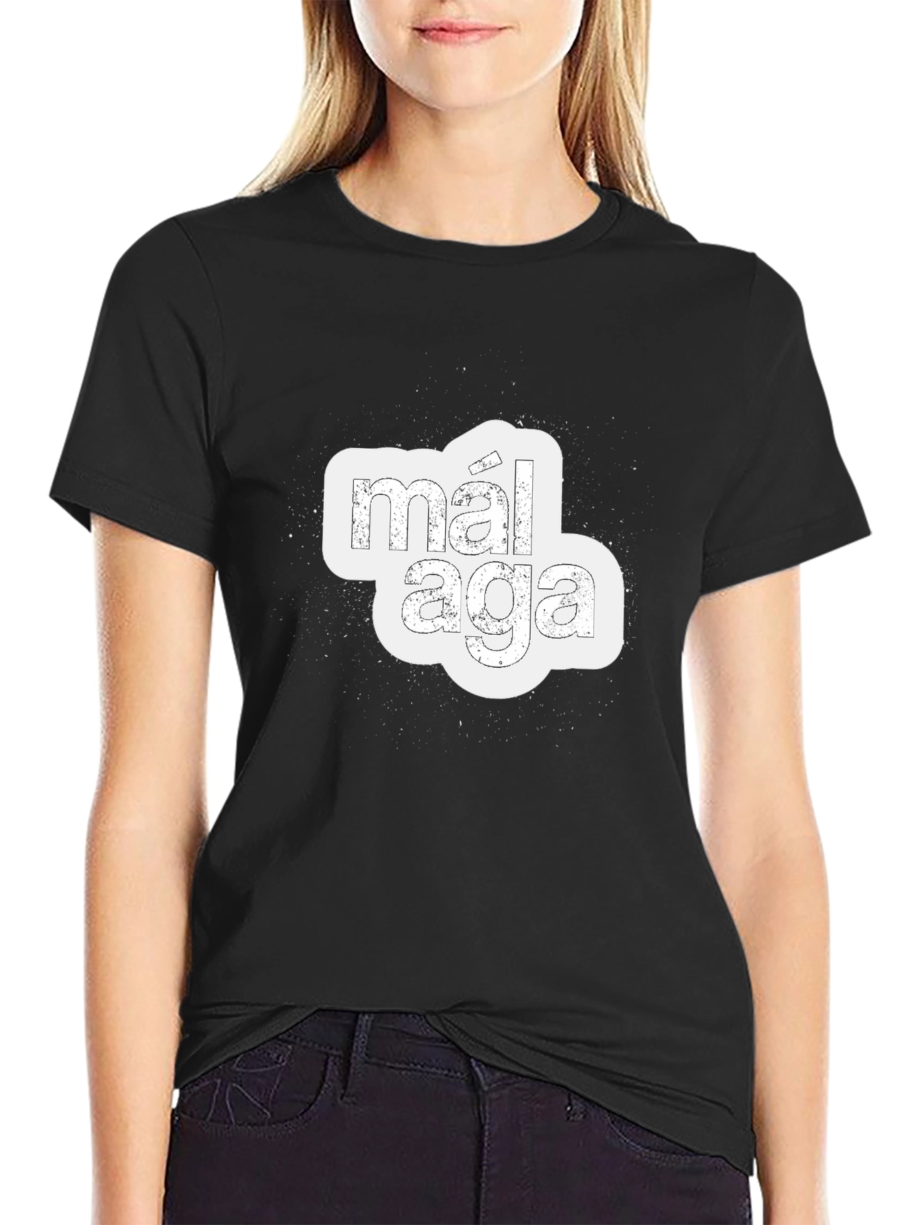 Malaga Graphic Tee - Distressed Print