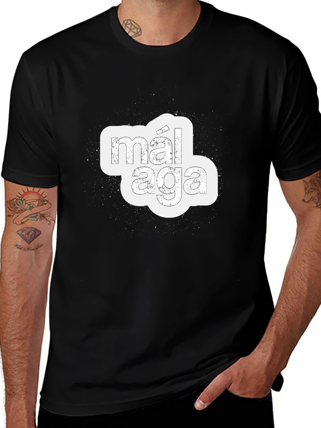 Malaga Graphic Tee - Distressed Print