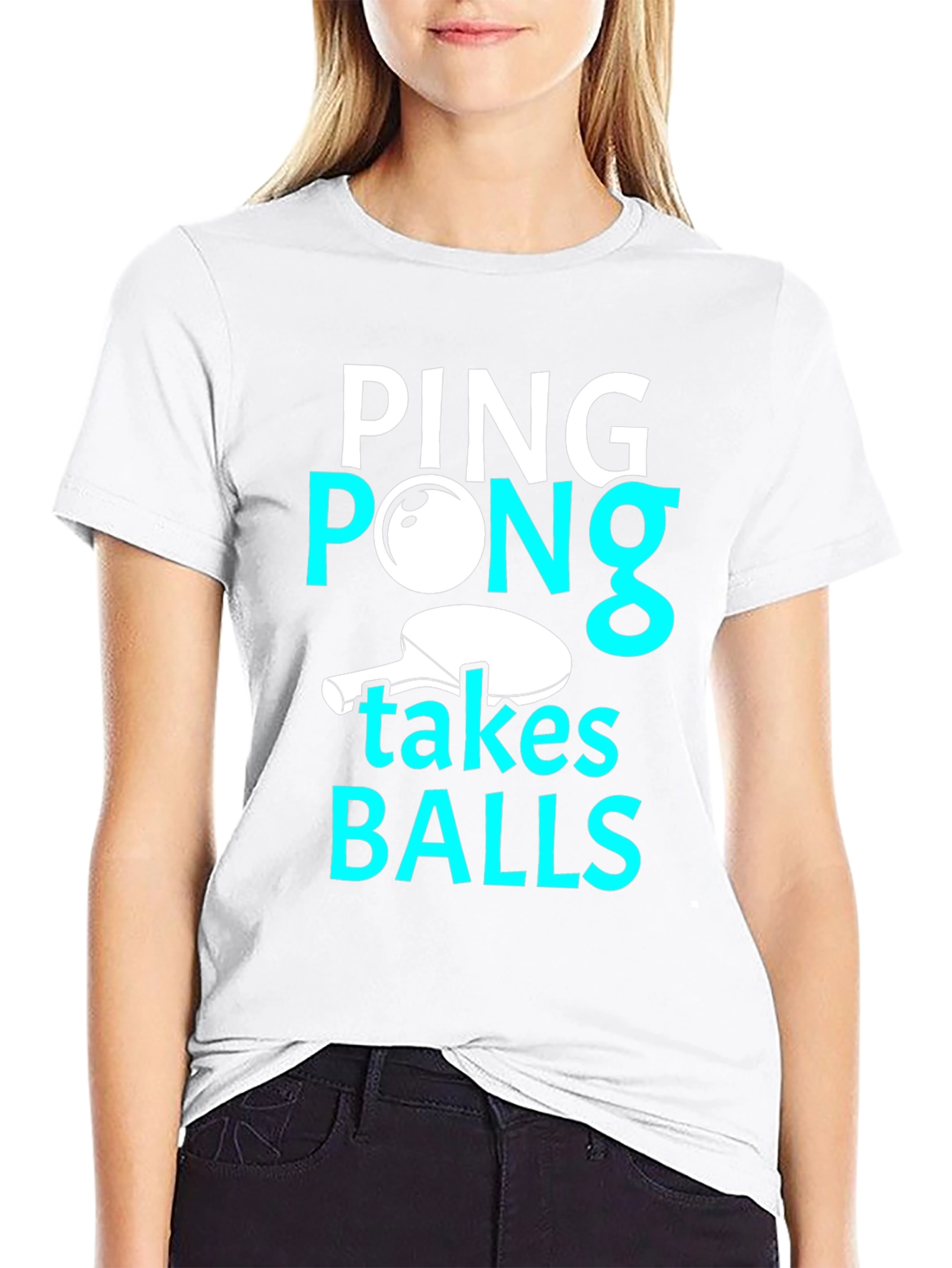 Funny Ping Pong Takes Balls Graphic T-Shirt