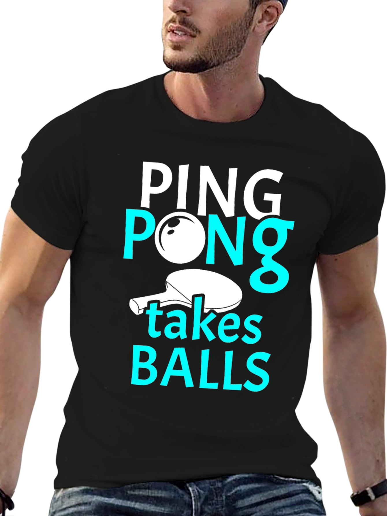 Funny Ping Pong Takes Balls Graphic T-Shirt