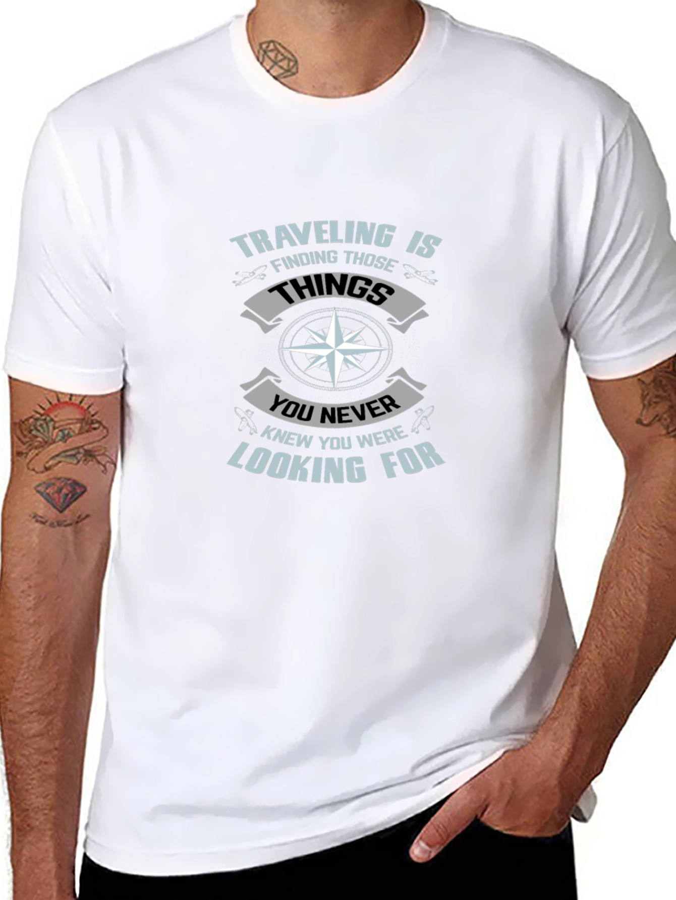 Travel Adventure Black Graphic T-Shirt