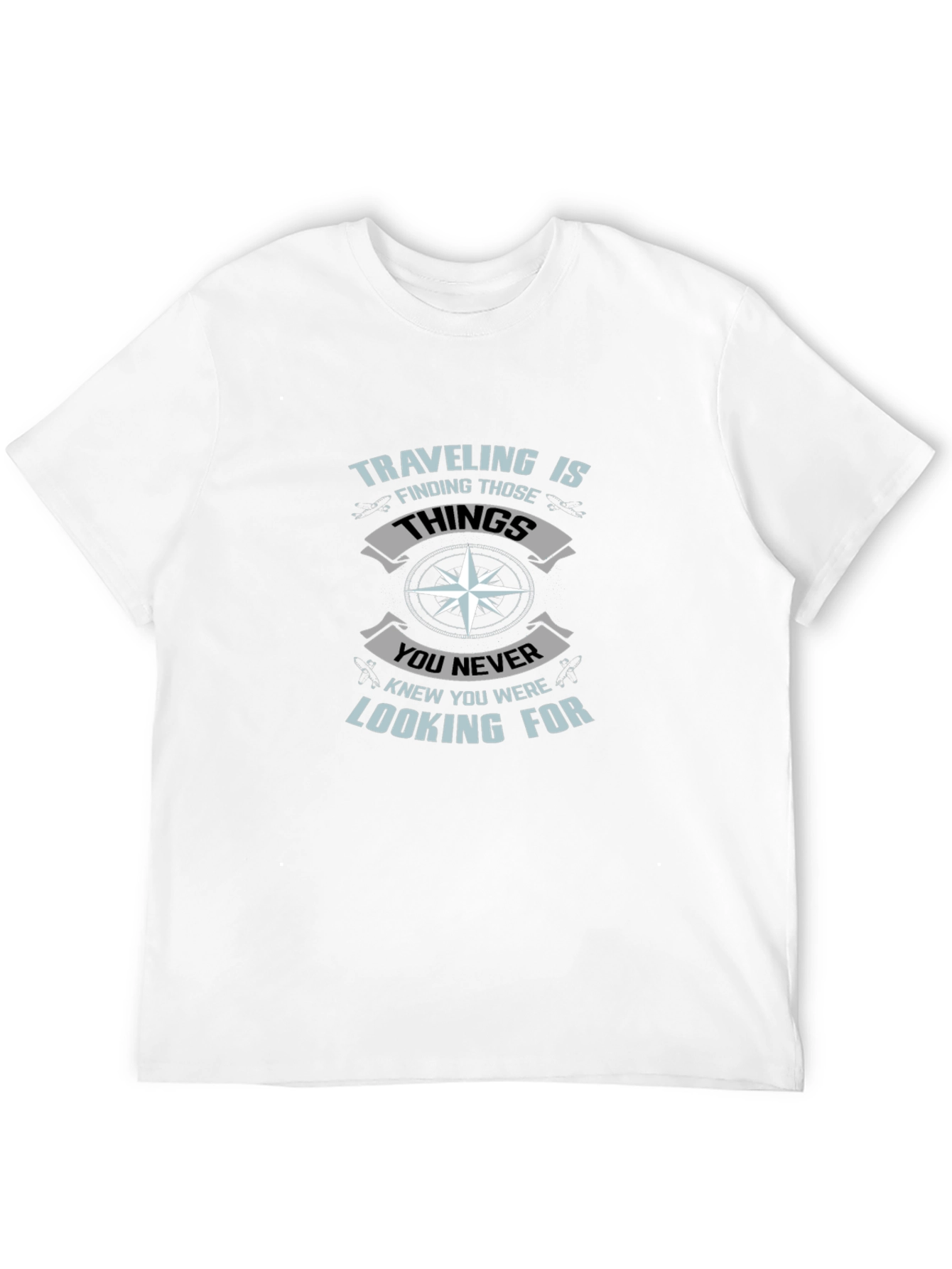 Travel Adventure Black Graphic T-Shirt