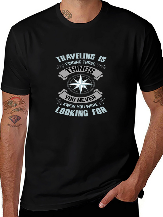 Travel Adventure Black Graphic T-Shirt