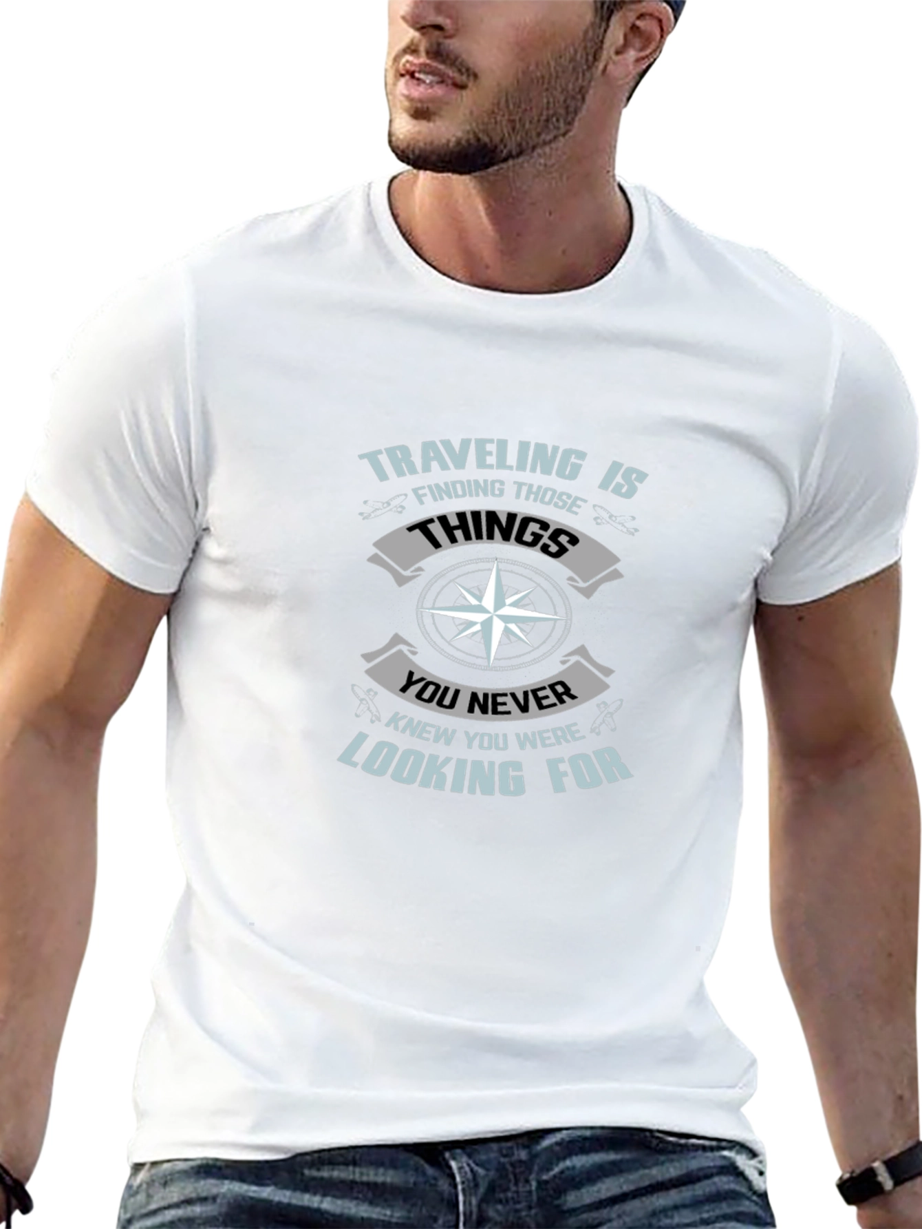 Travel Adventure Black Graphic T-Shirt