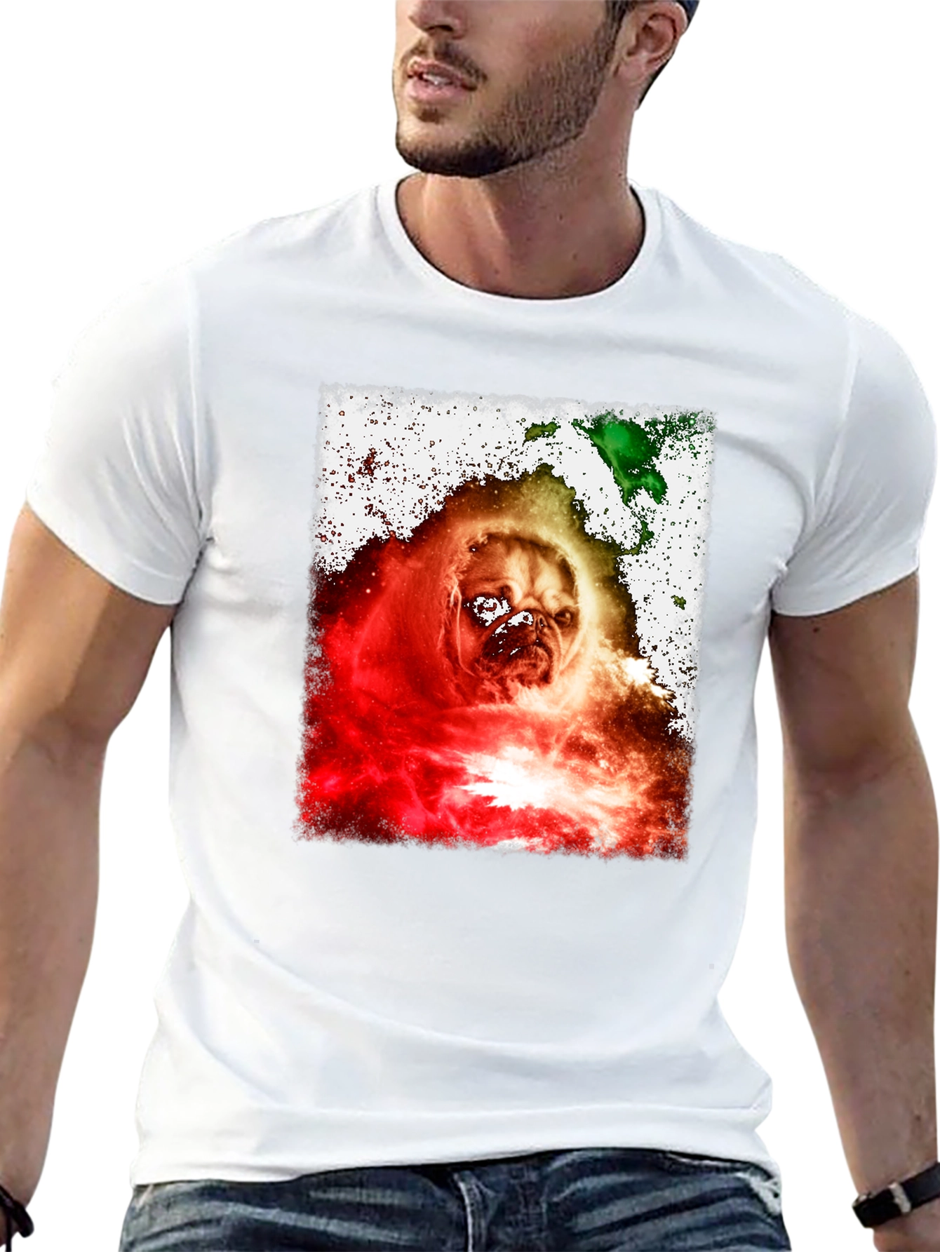 Galaxy Pug T-Shirt – Colorful Dog Lover Graphic Tee