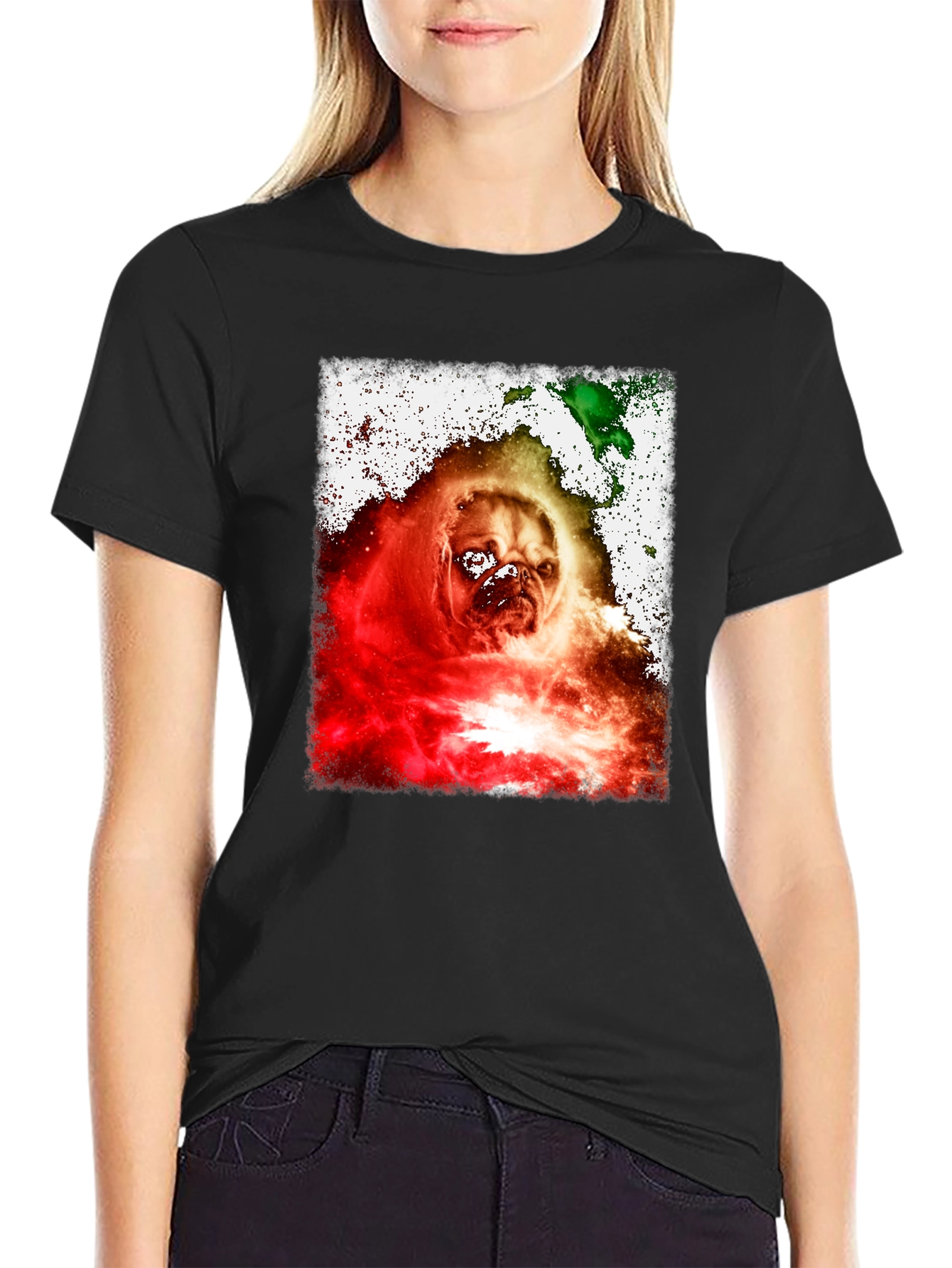 Galaxy Pug T-Shirt – Colorful Dog Lover Graphic Tee